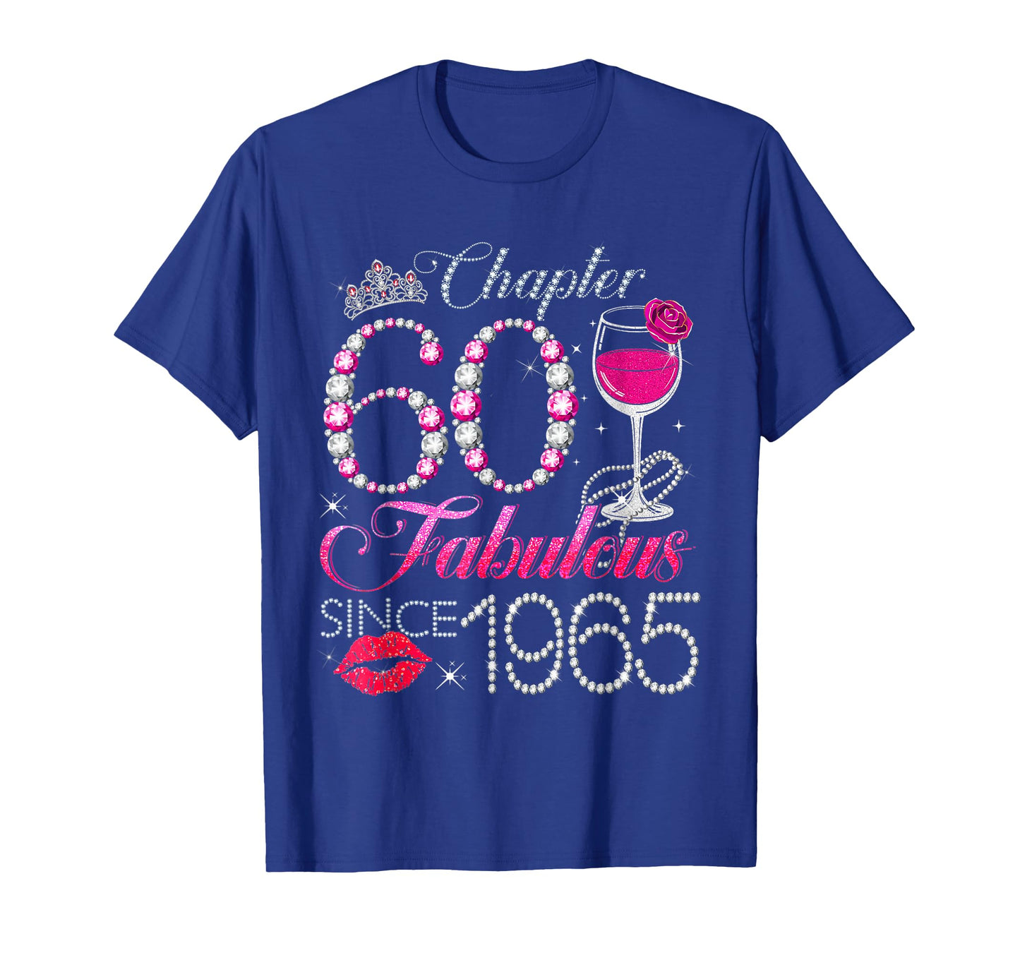 Chapter 60 Fabulous Since 1965 60th Birthday Queen Diamond T-Shirt
