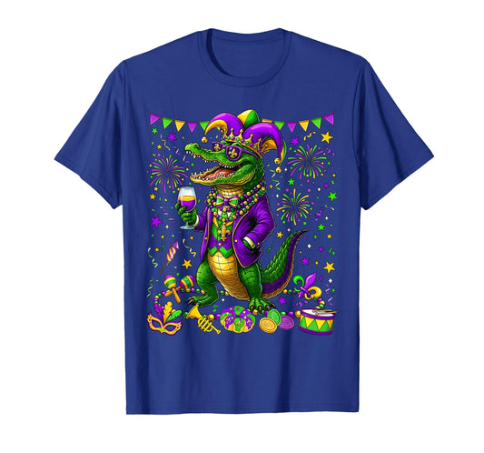 Mardigator Mardi Gras Alligator Costume Men Women Mardi Gras T-Shirt
