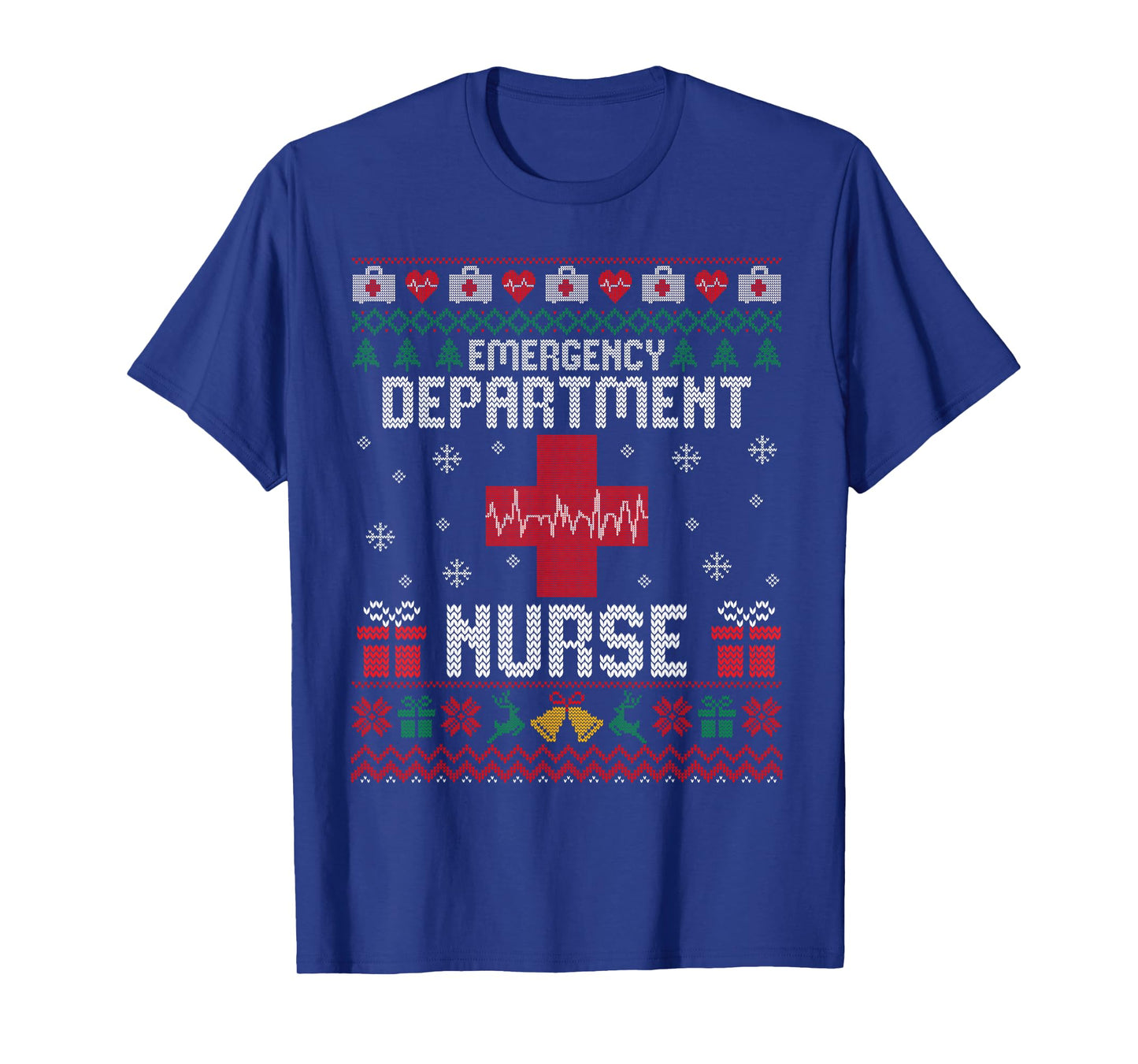 Emergency Department Christmas Nurse Ugly Sweaters T-Shirt