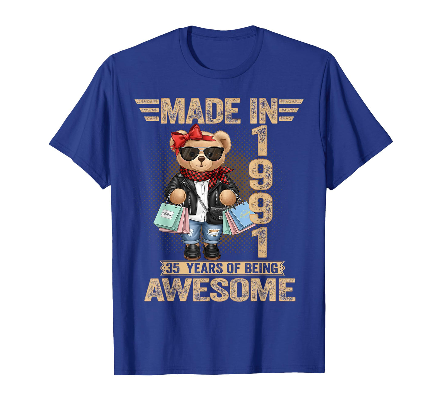 35 Year Old Made in 1991 Teddy Bear 35th Birthday Women Men T-Shirt