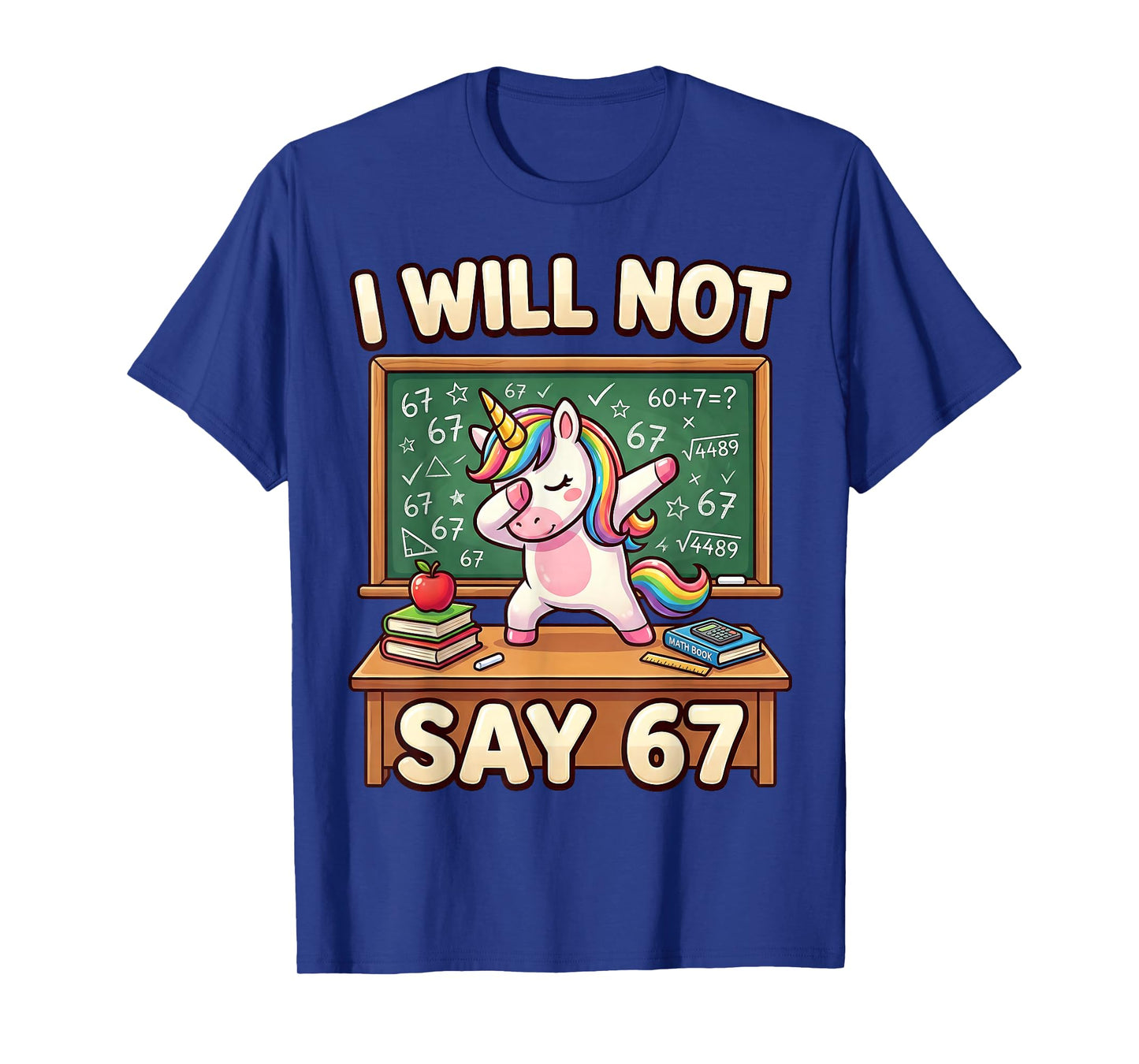 67 Unicorn for Girls Six Seven Meme Brainrot Funny Boys Kid T-Shirt