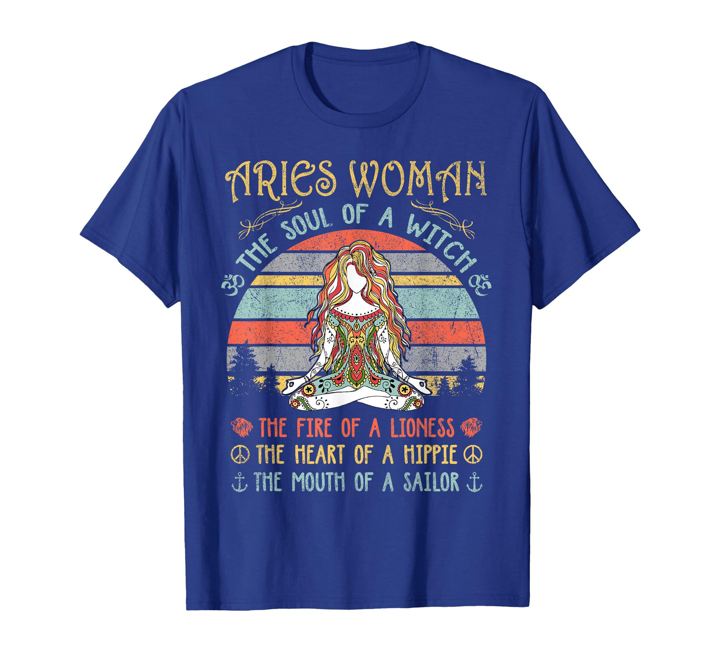 Aries Woman The Soul Of A Witch Vintage Birthday T-Shirt