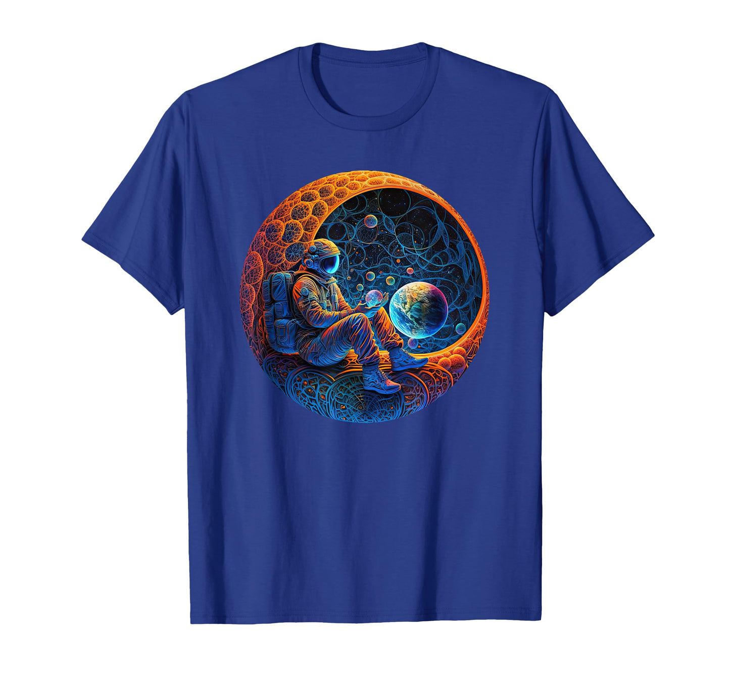 Meditating Astronaut Planets Meditation Astral Travel T-Shirt