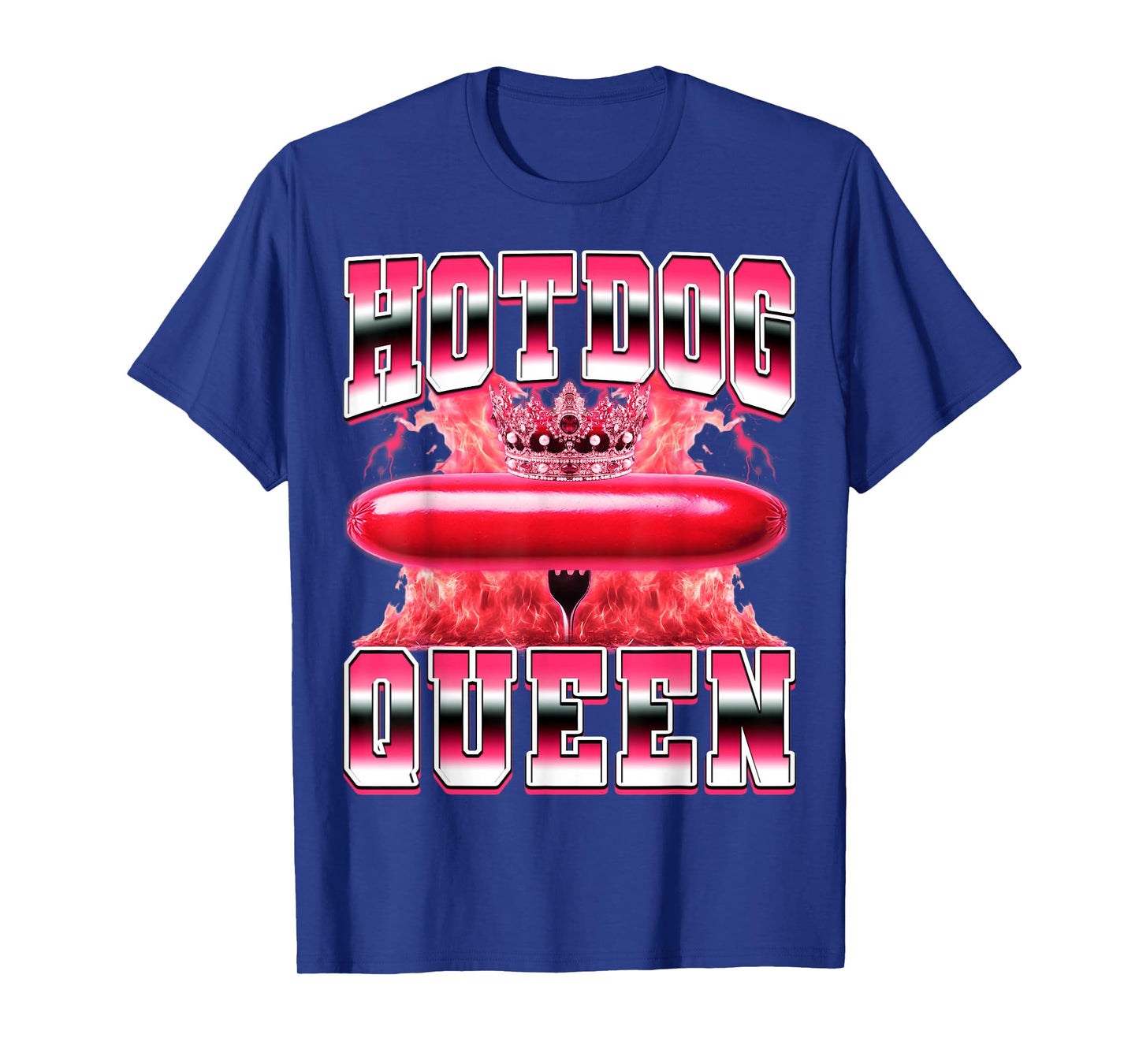 Hot Dog Queen Hotdog Sausage Buns Grilled Hot Dog 90s T-Shirt