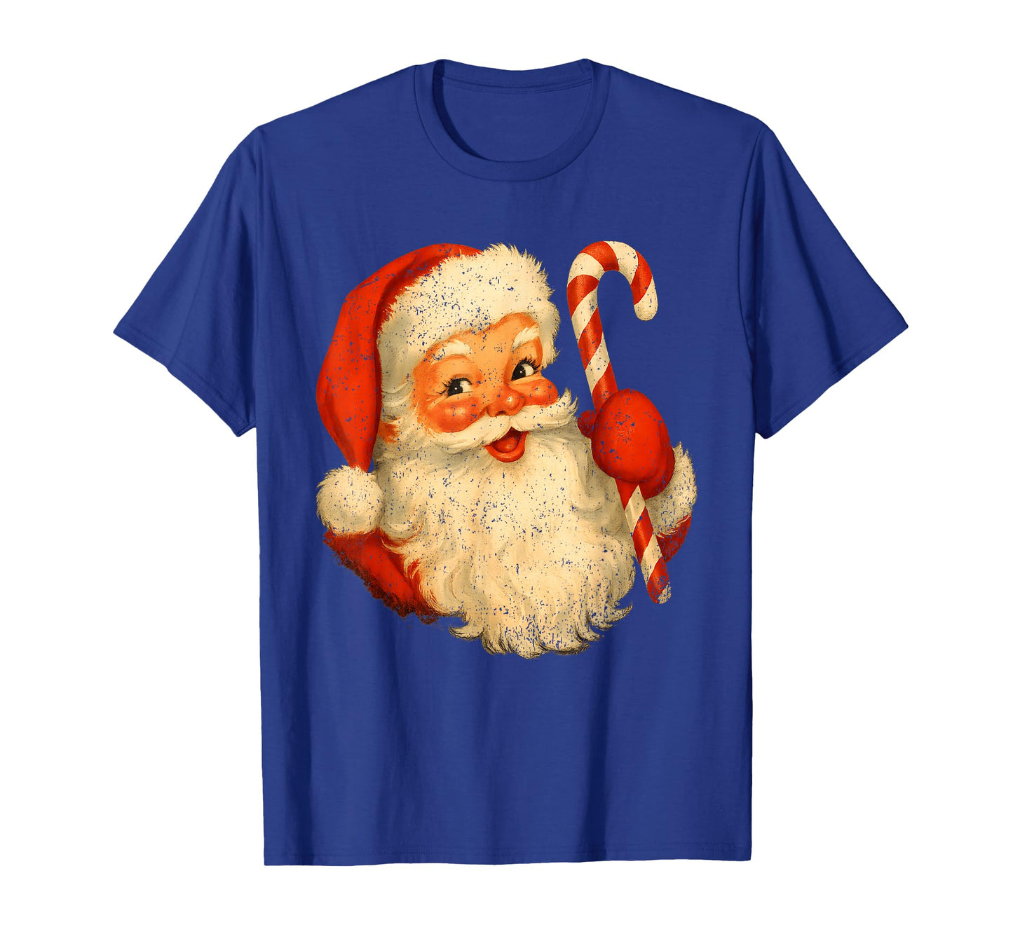 Retro Vintage Christmas Santa Claus Face Funny Old Xmas T-Shirt