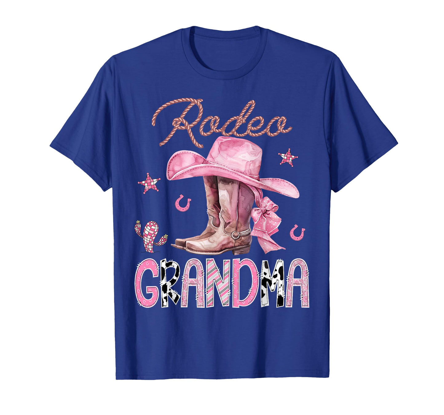 Rodeo Grandma Pink Boots Coquette CowGirl Birthday Party T-Shirt
