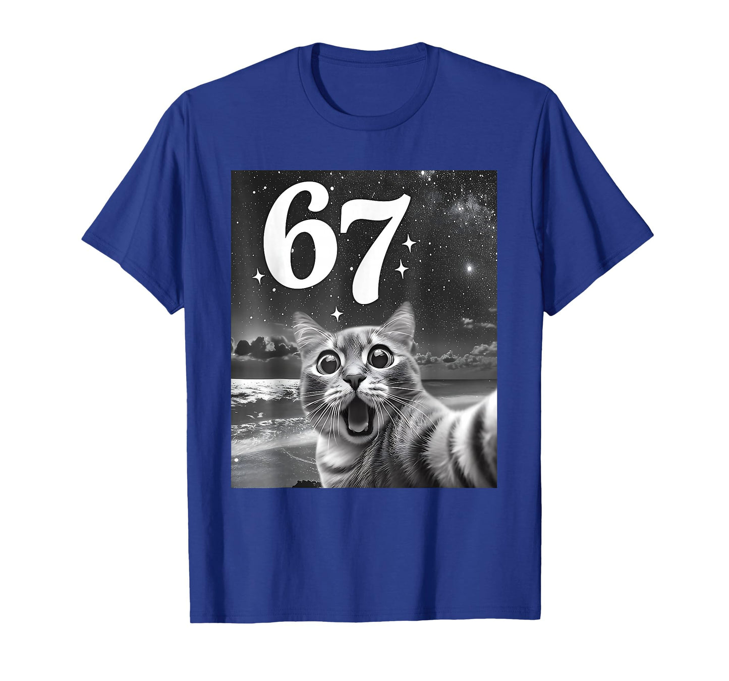 Cat Selfie with 67 Meme Funny Cats Graphic for Men Women Kid T-Shirt