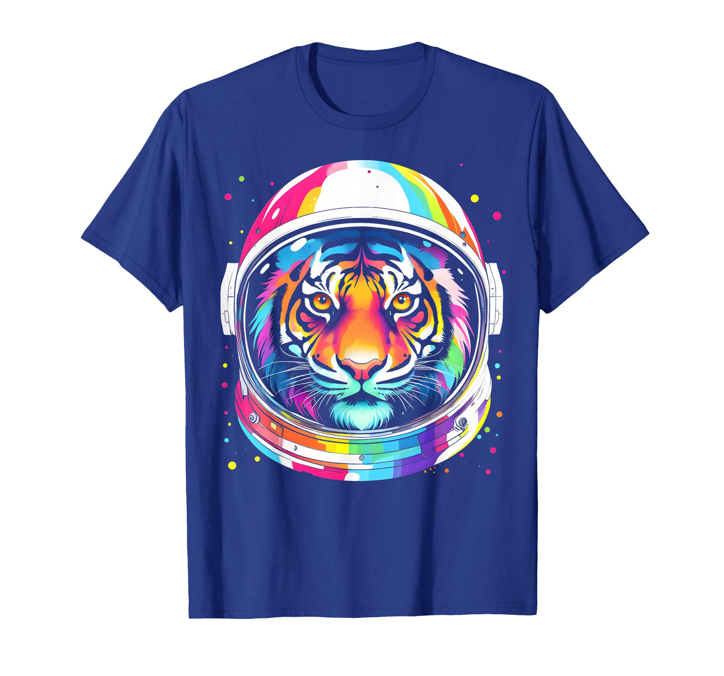 Astronaut Tiger Adventure Vibrant Colorful Space Funny T-Shirt