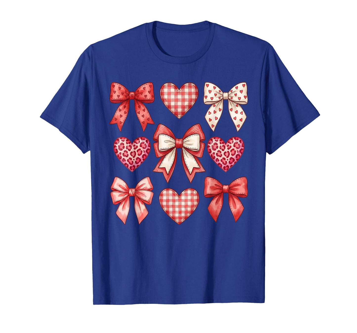 Hearts Coquette Bows Valentines Day for Women Girls Kids T-Shirt