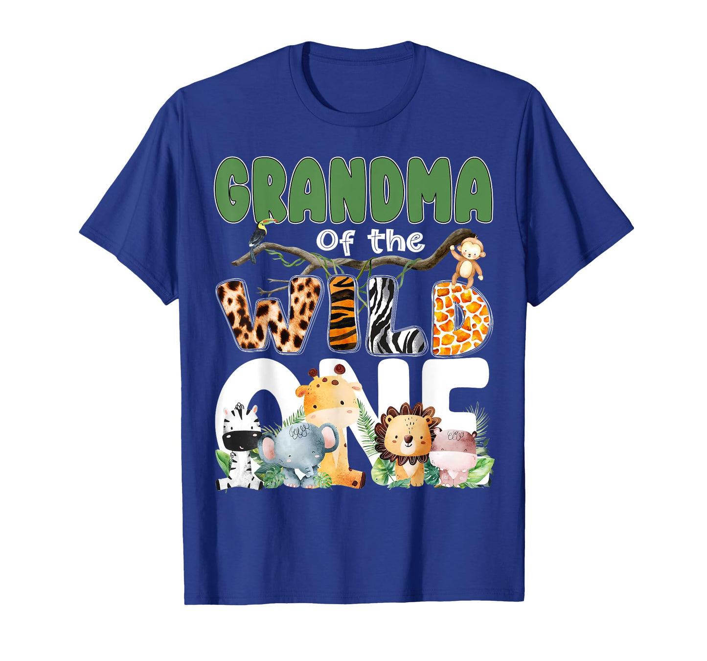 Grandma Of The Wild One 1st Birthday Safari Family Matching T-Shirt