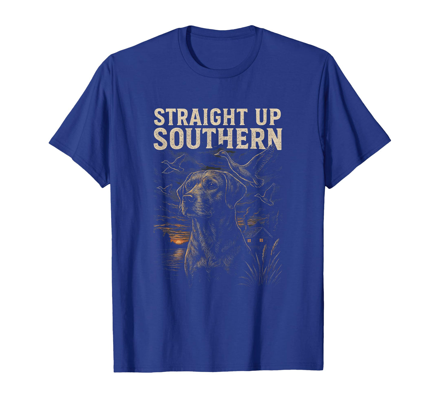 Straight Up Southern Labrador Dog Retro Country Southerners T-Shirt