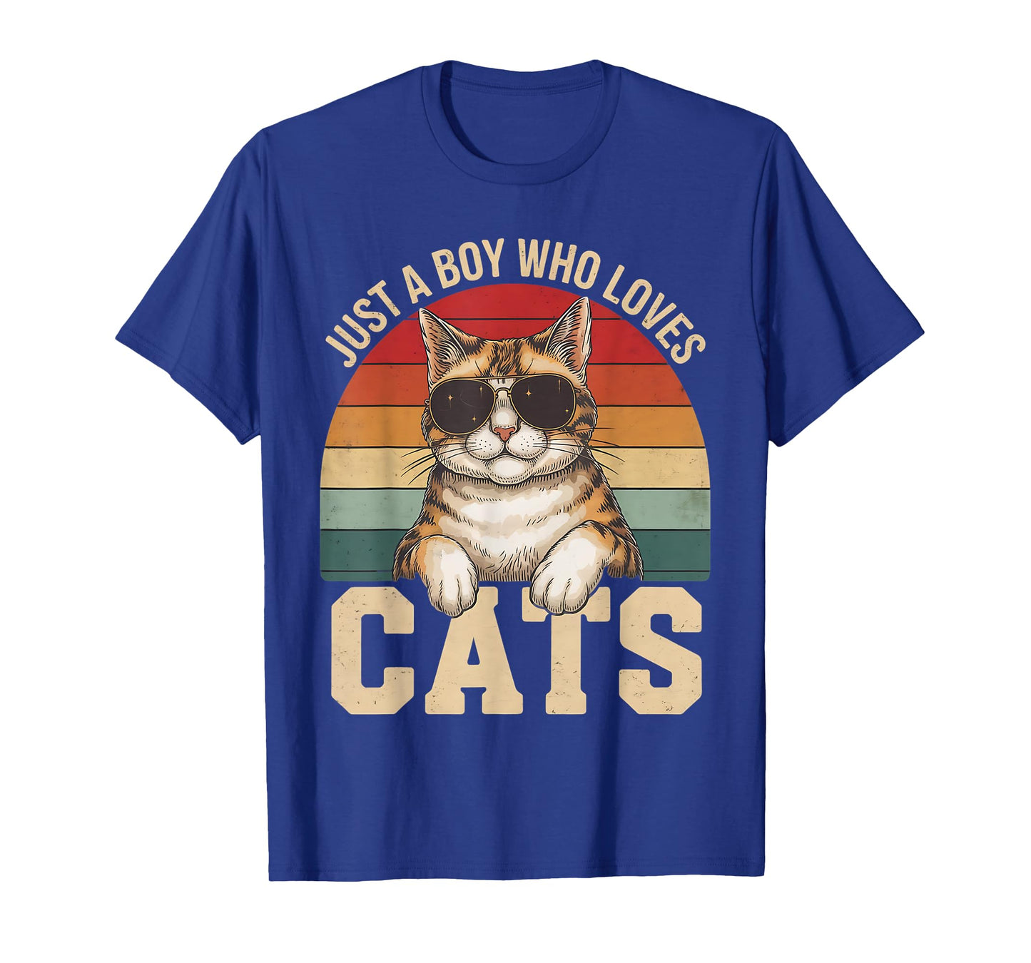 Just A Boy Who Loves Cats Cat Lover T-Shirt