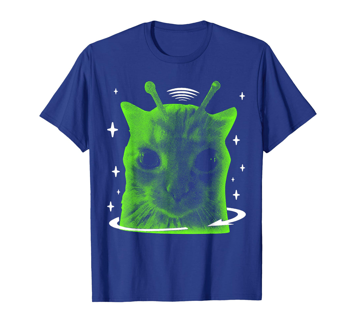 Funny Alien Cat Meme Retro Silly Cat Vintage Space Kitty T-Shirt