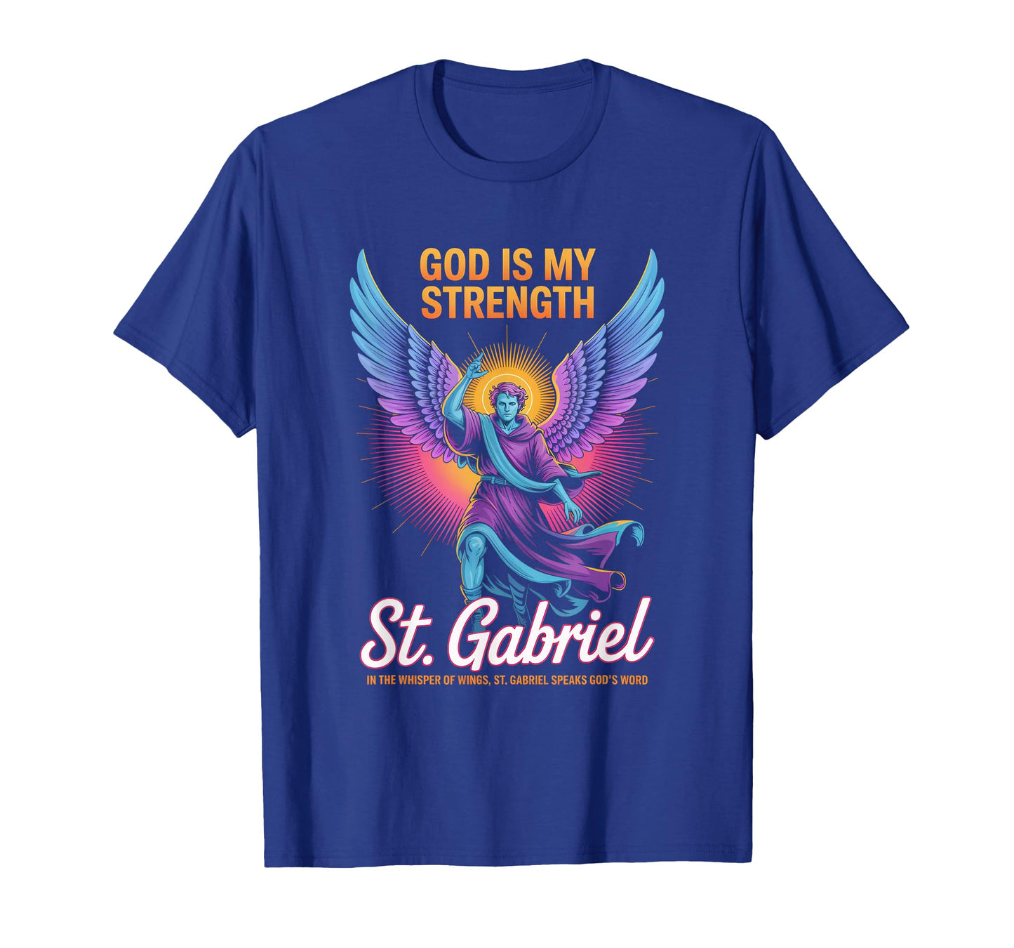 St Gabriel Wings Christian Streetwear T-Shirt