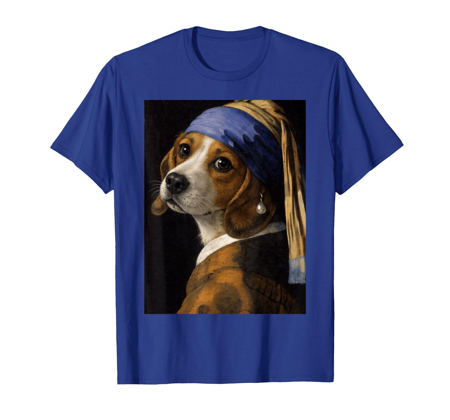 Girl with a Pearl Earring Beagle Funny Dog Meme T-Shirt