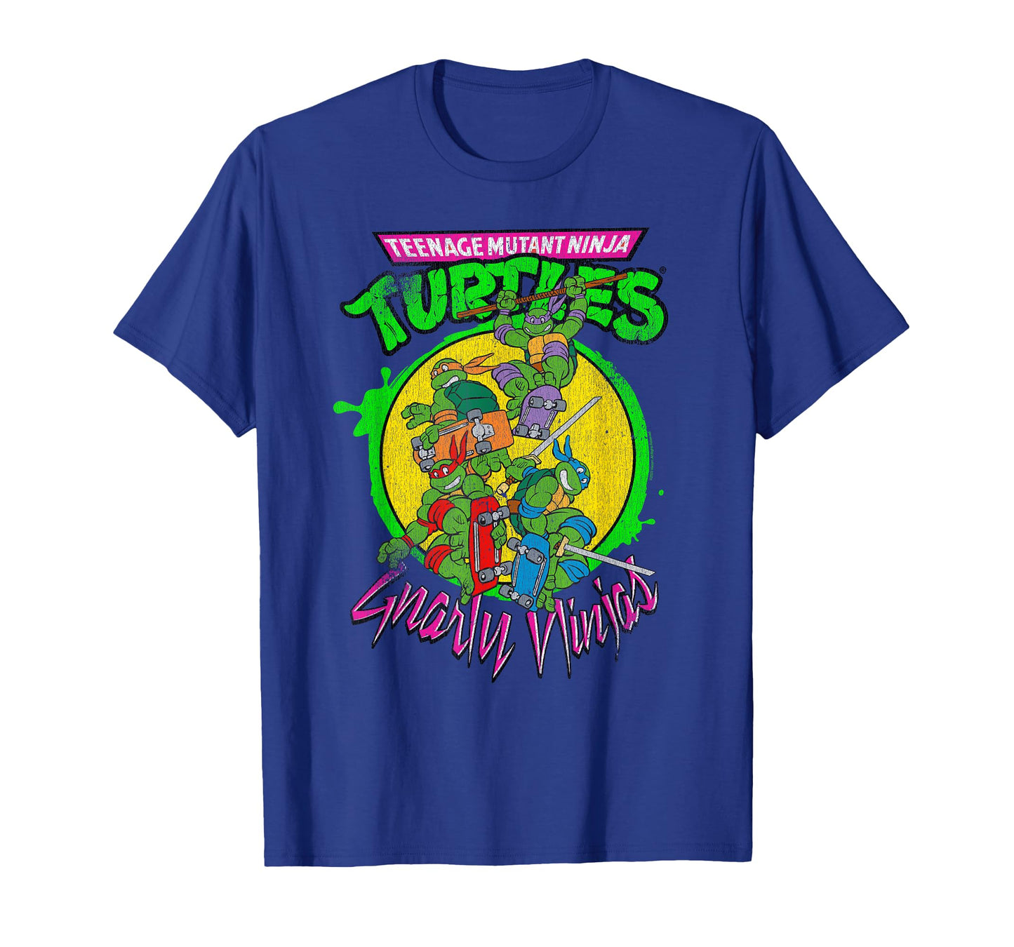 Teenage Mutant Ninja Turtles Gnarly Ninjas Group Retro T-Shirt