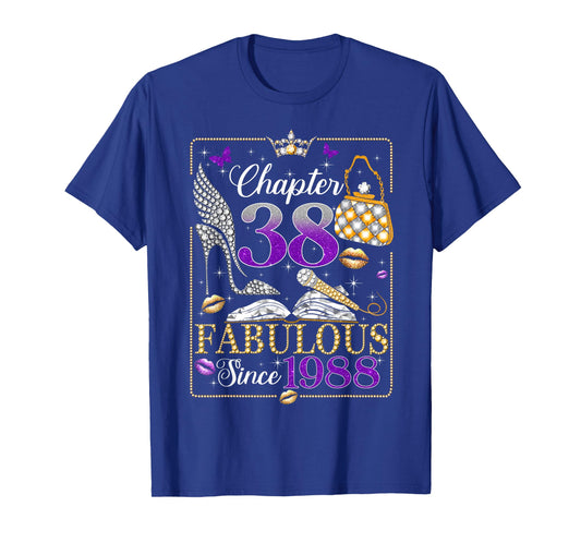 38th Birthday Queen Chapter 38 Fabulous Since 1988 Women T-Shirt