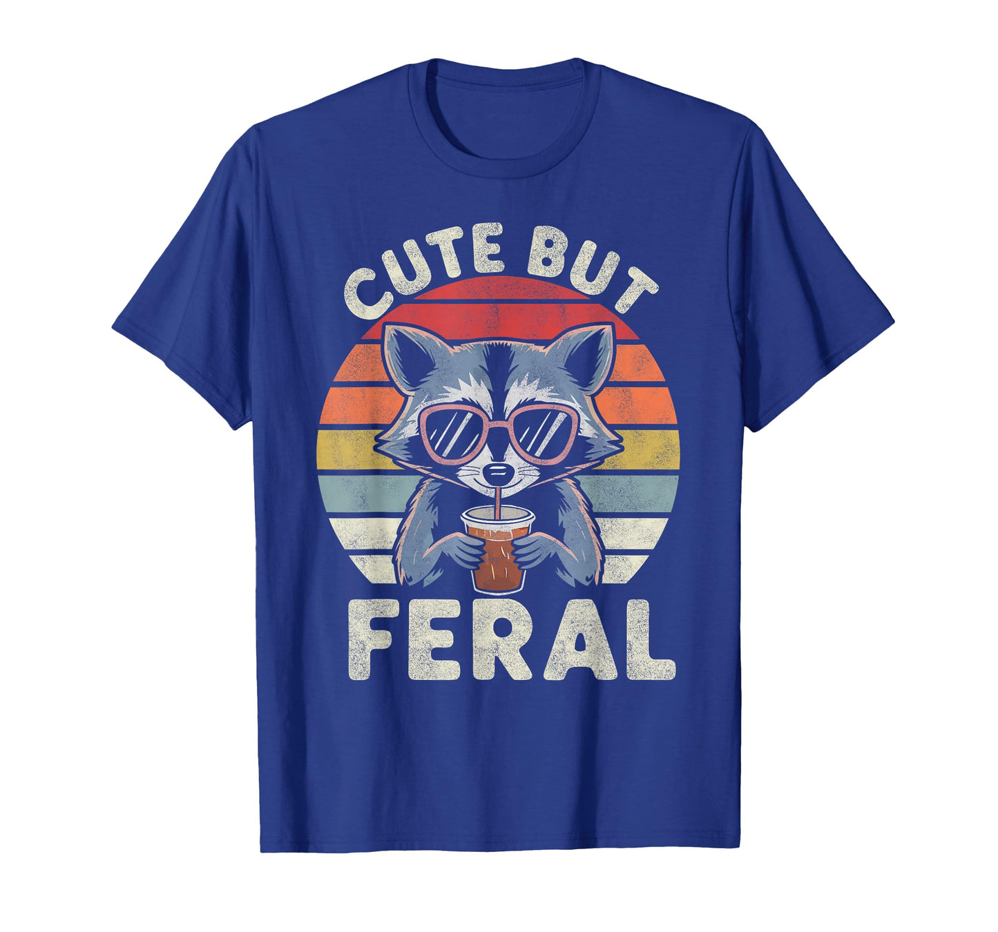 Cute But Feral Funny Racoon Sunglasses For Toddler Boys Kids T-Shirt