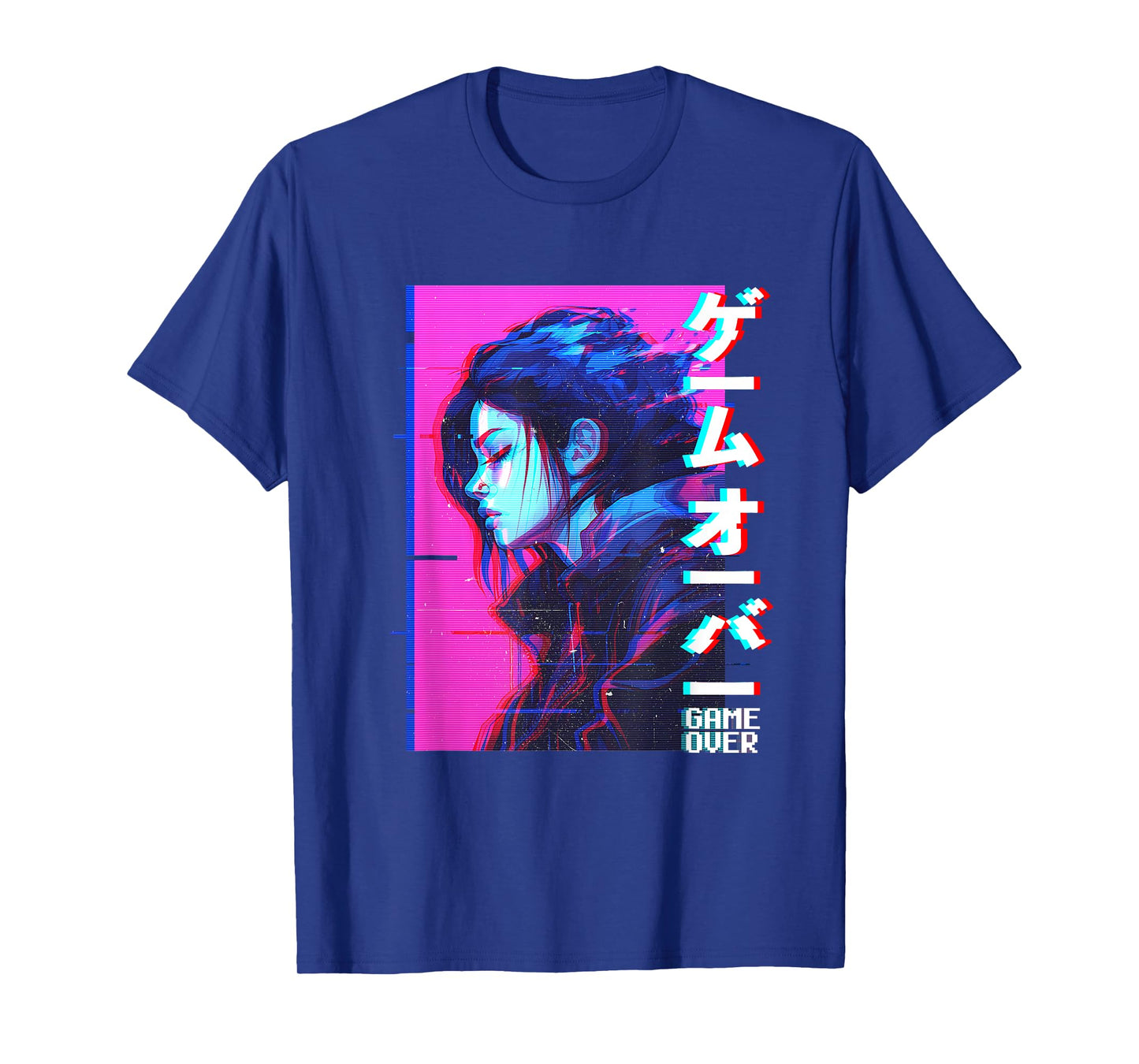 Sad Japanese Anime Girl Game Over Vaporwave Aesthetic T-Shirt