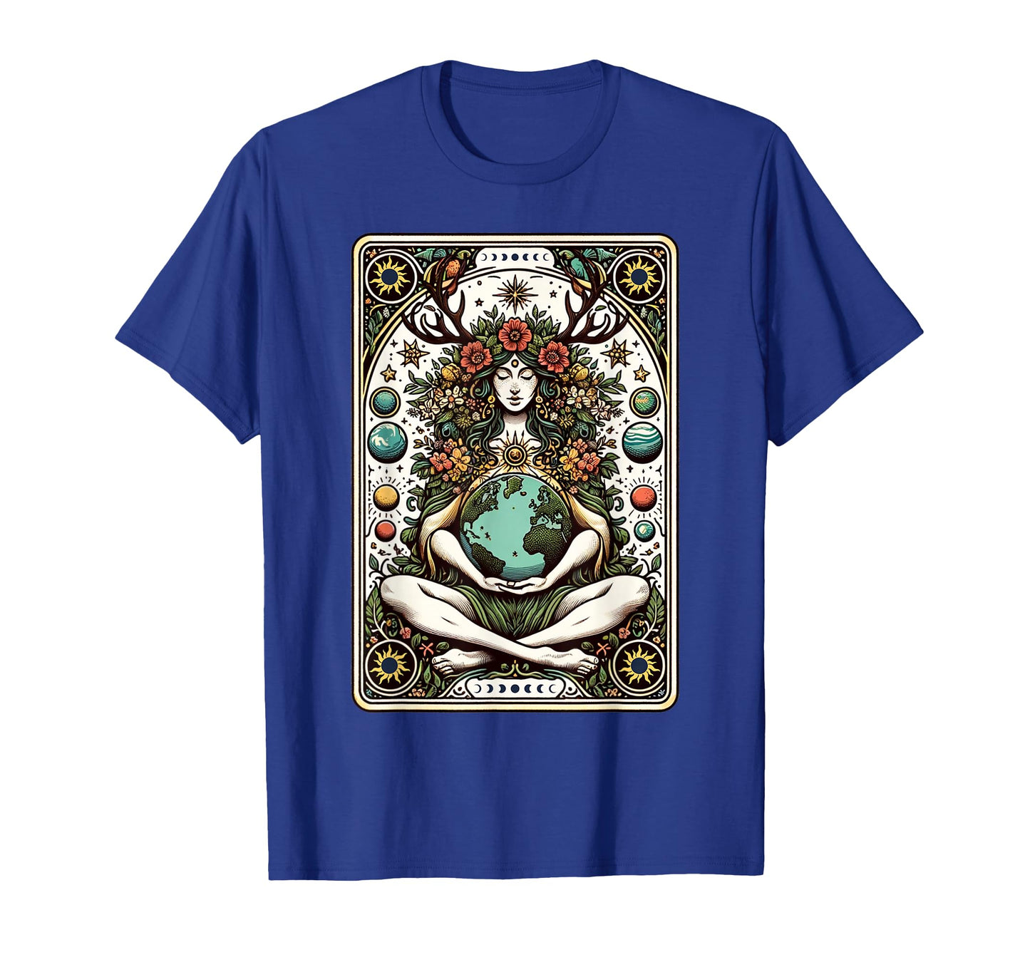 Gaia Greek Goddess Pagan Mother Earth Nature Tarot Card T-Shirt