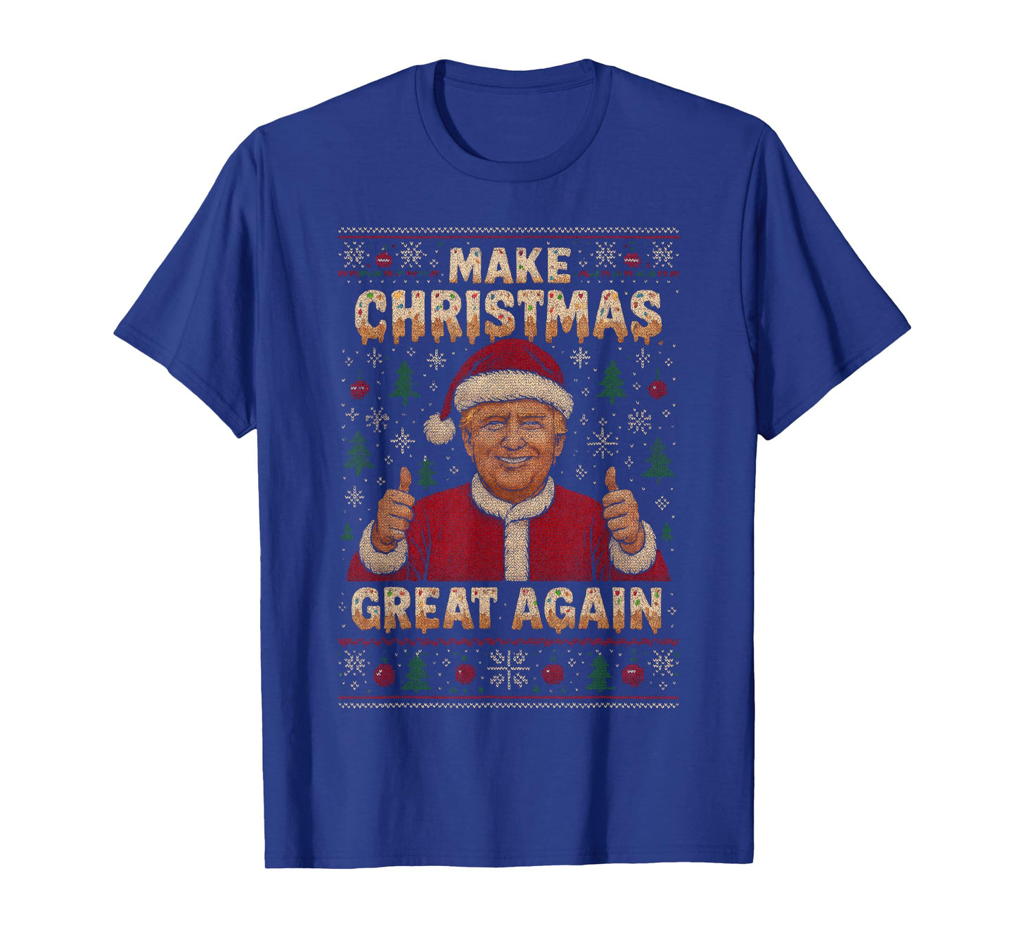 Make Christmas Great Again Ice Cream Drip Funny Ugly Sweater T-Shirt