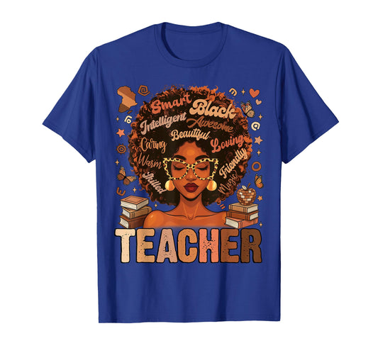 Black Teacher Magic Black History Month Afro Hair Melanin T-Shirt