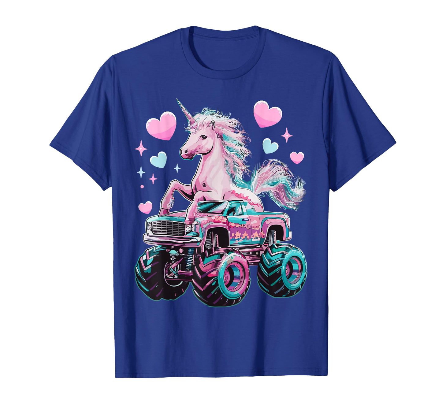Monster Truck Unicorn Girl Birthday Party Monster Truck T-Shirt