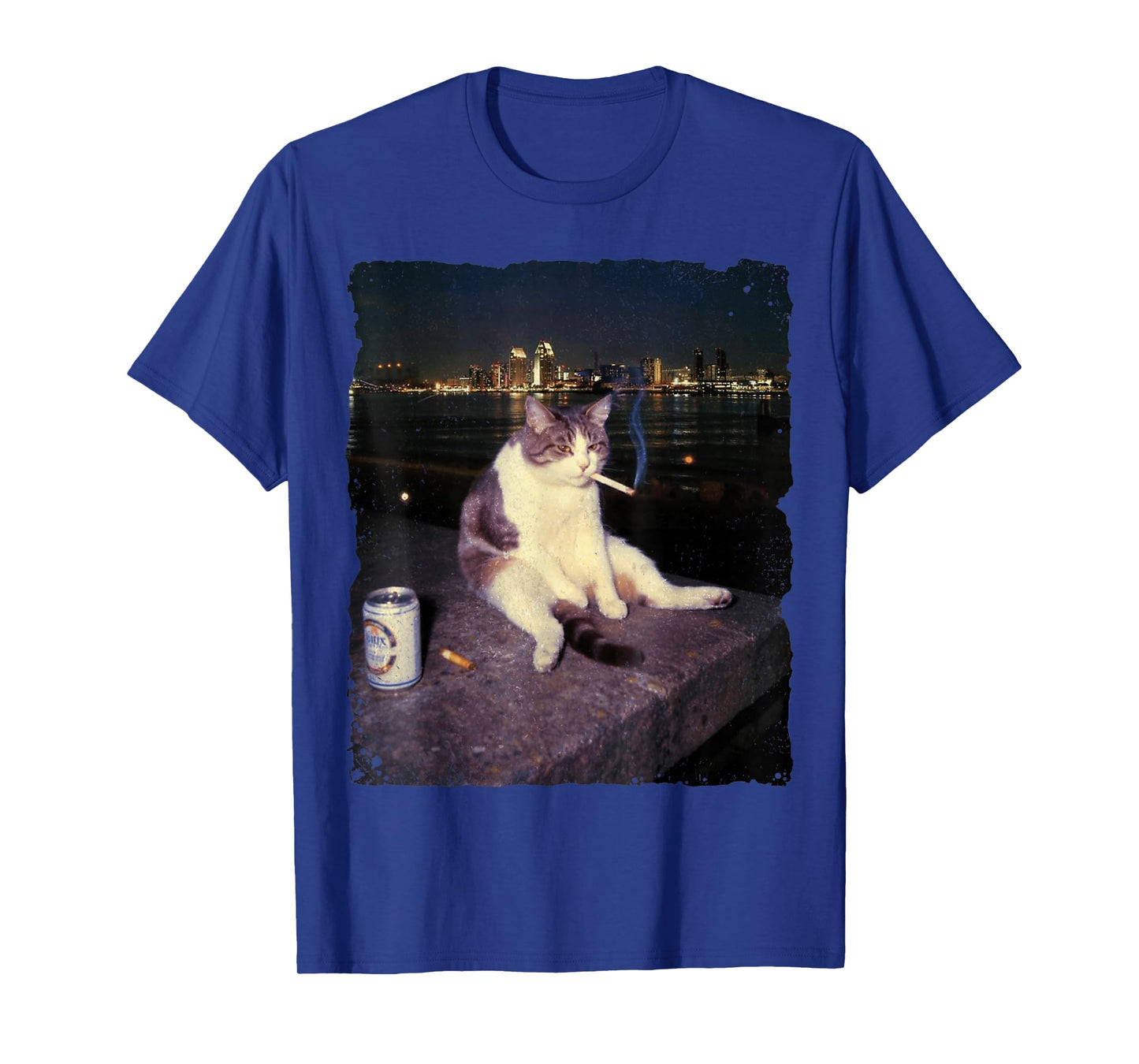 Cigarette Kitten Funny Smoking Cat Meme Stupid Brainrot T-Shirt