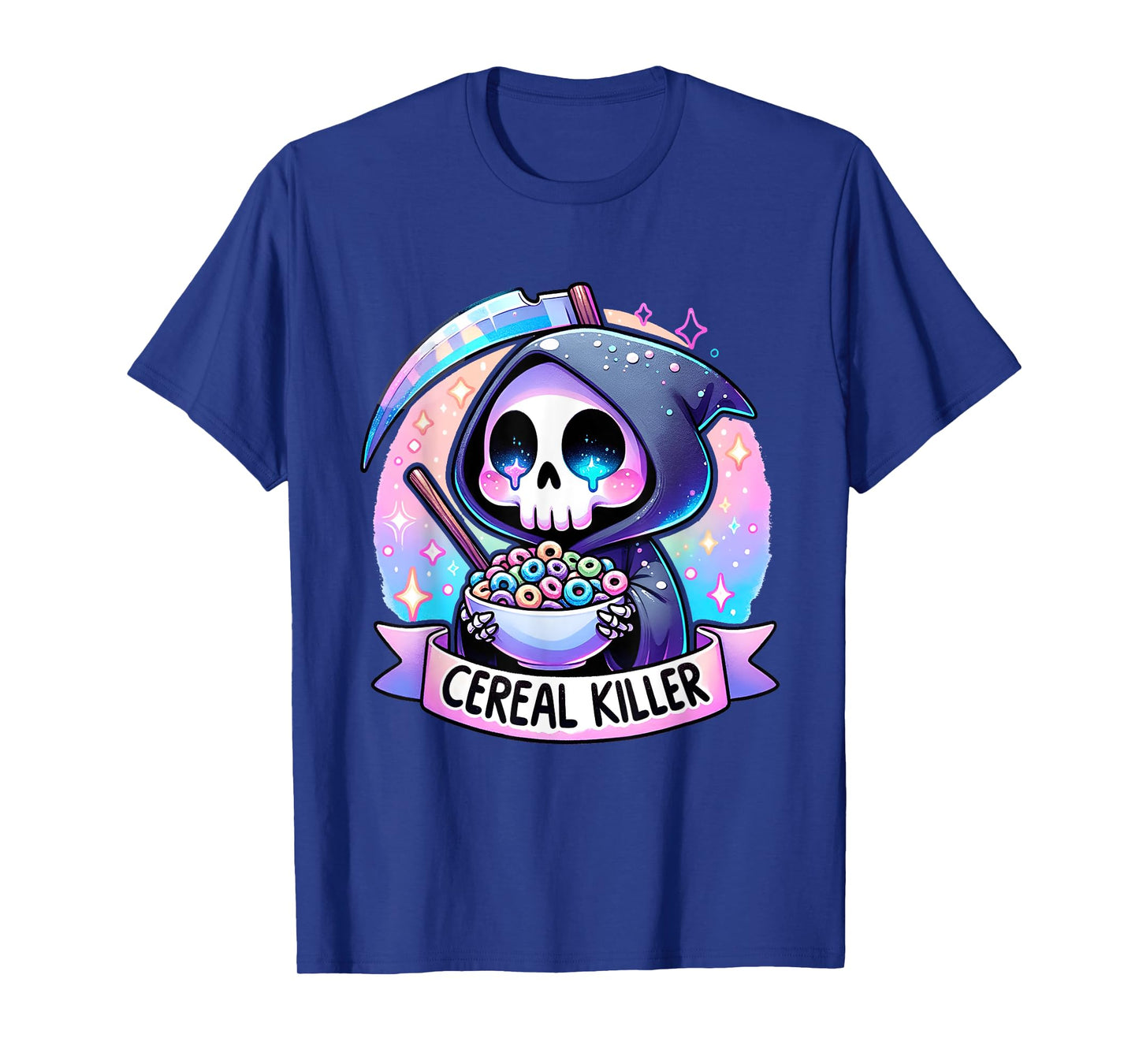 Cereal Killer Breakfast Cereal Bowl Cereals Skull Skeleton T-Shirt