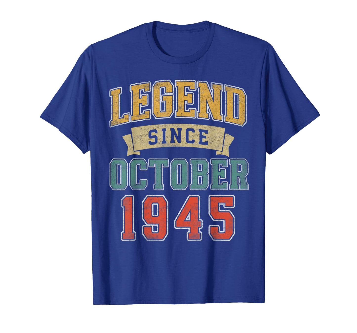 Legend October 1945 80th Birthday Men Women 80 Year Old T-Shirt