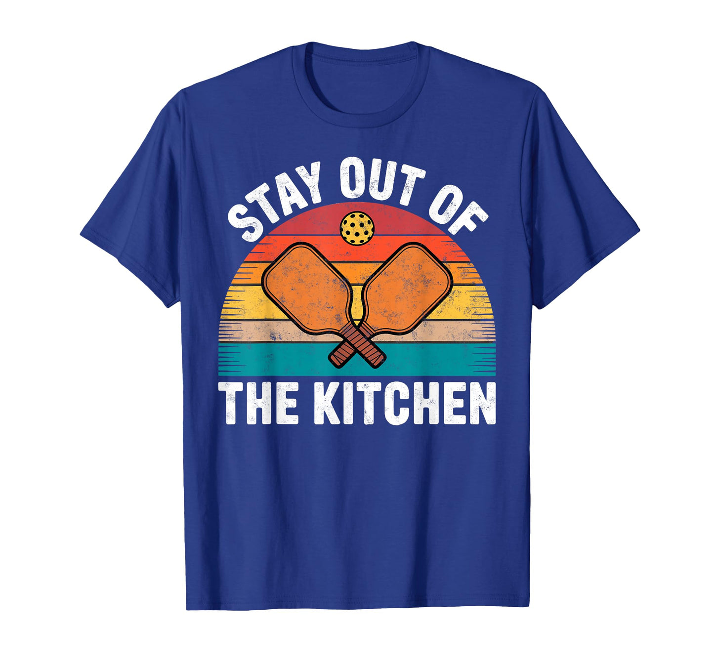 Vintage Stay Out of The Kitchen Pickleball Joke Squad Court T-Shirt