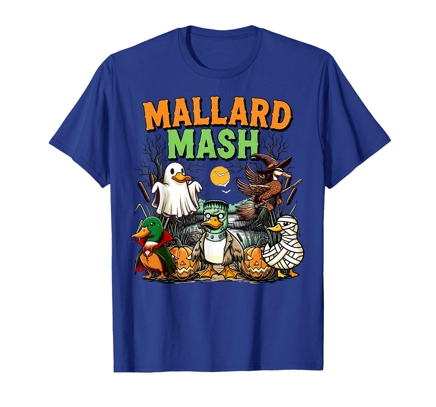 Mallard Mash Funny Scary Duck Spooky Ghost Hunting Halloween T-Shirt