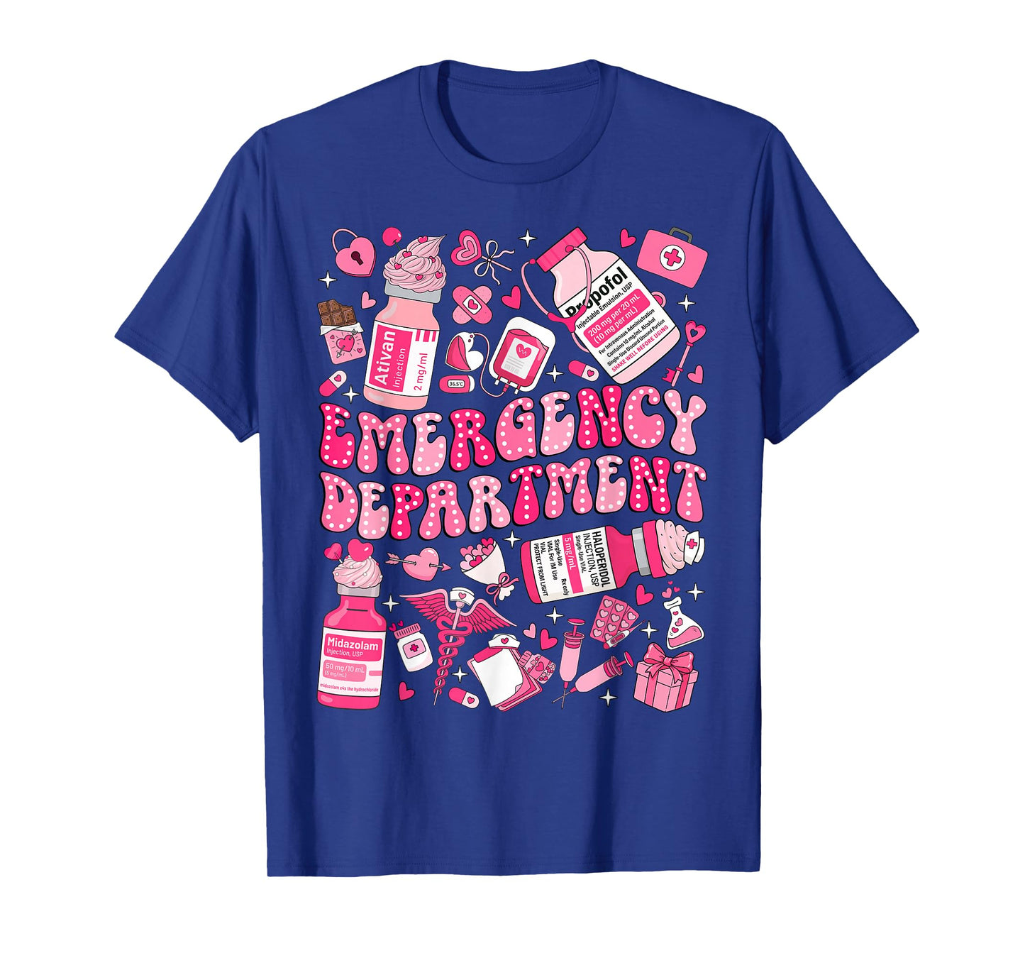 Retro Emergency Department ED ER Nurse Valentines Day Women T-Shirt