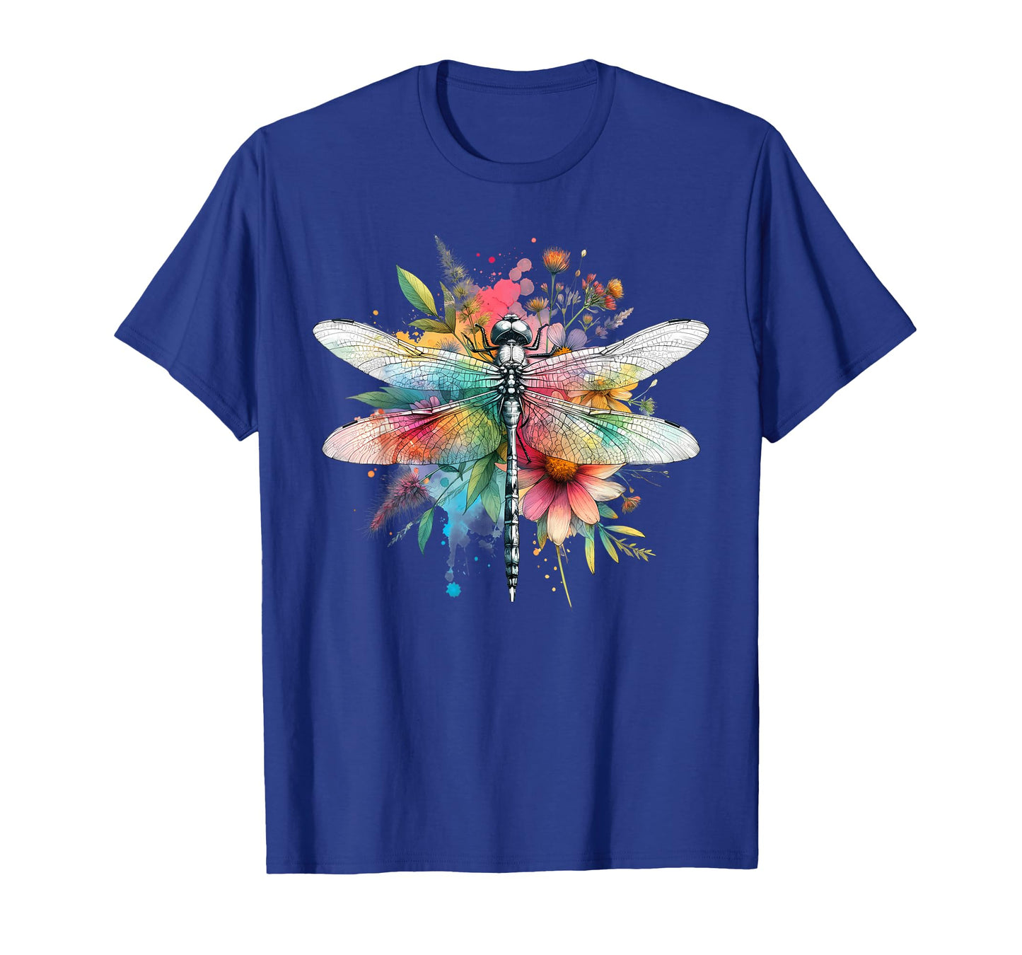 Earth Day Beautiful Dragonfly Watercolor Art Insect Lover T-Shirt