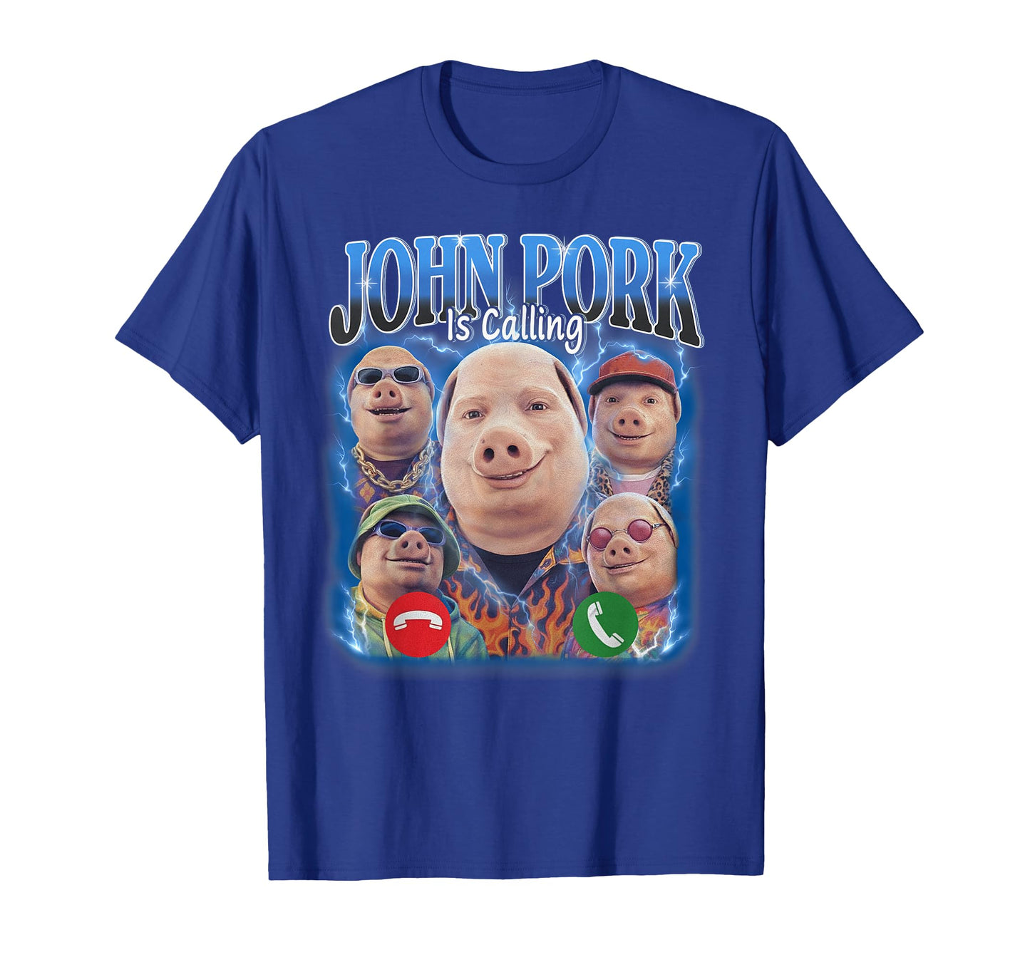 Funny John Pork is Calling Meme Vintage John Pork Bootleg T-Shirt
