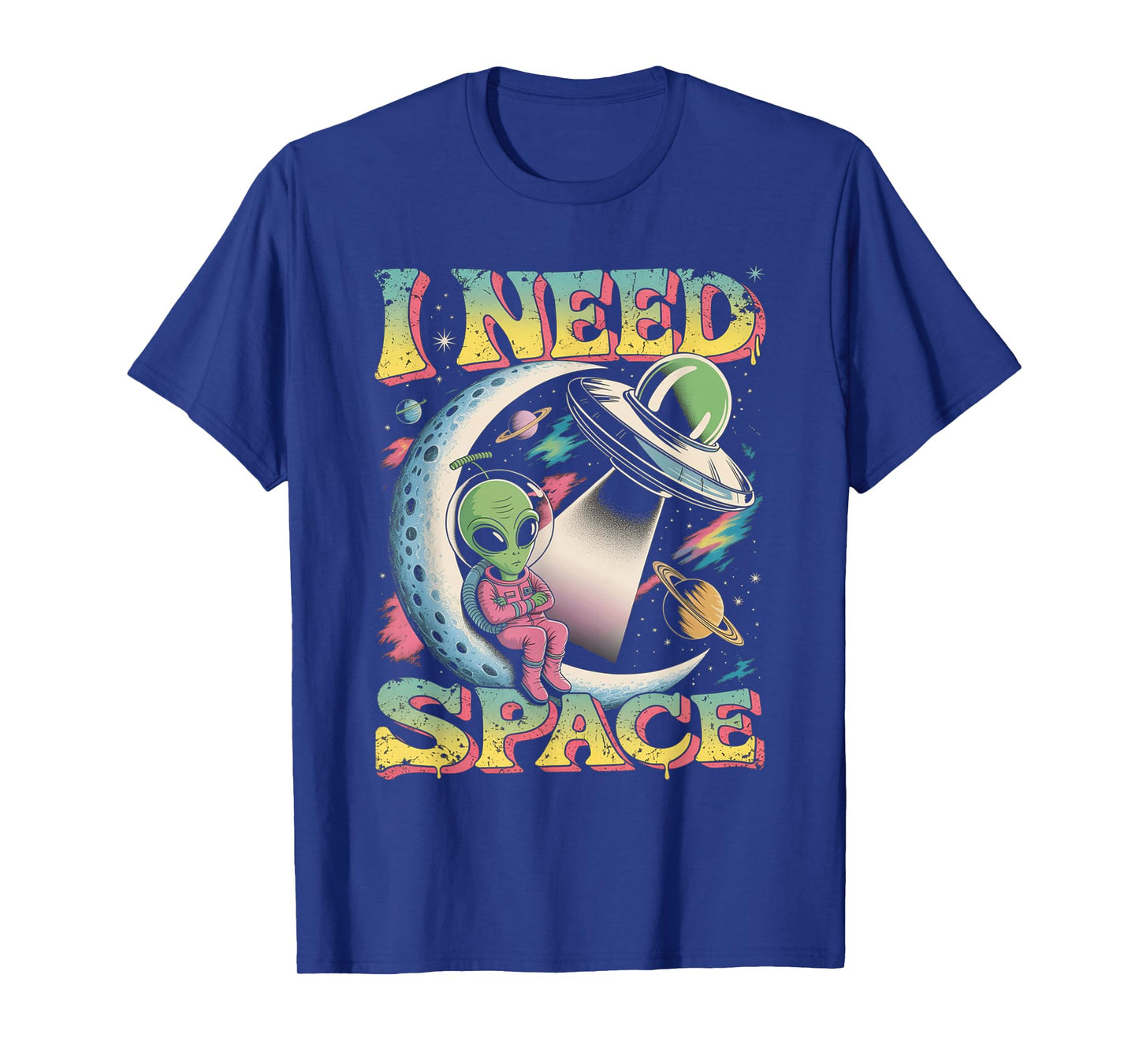 I Need Space Astronomy Alien Retro T-Shirt