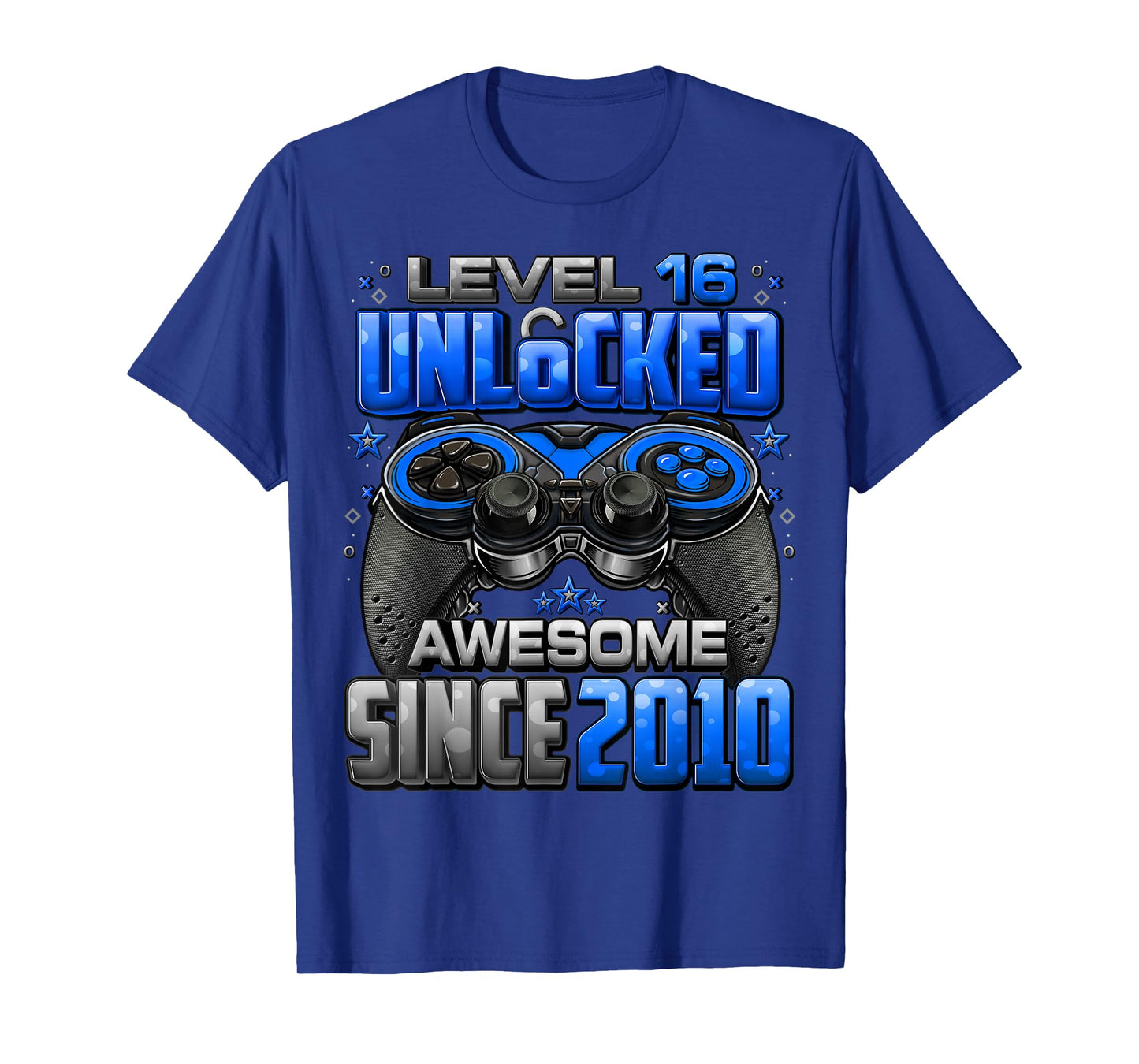 Level 16 Unlocked Awesome Since 2010 16th Birthday Gaming T-Shirt