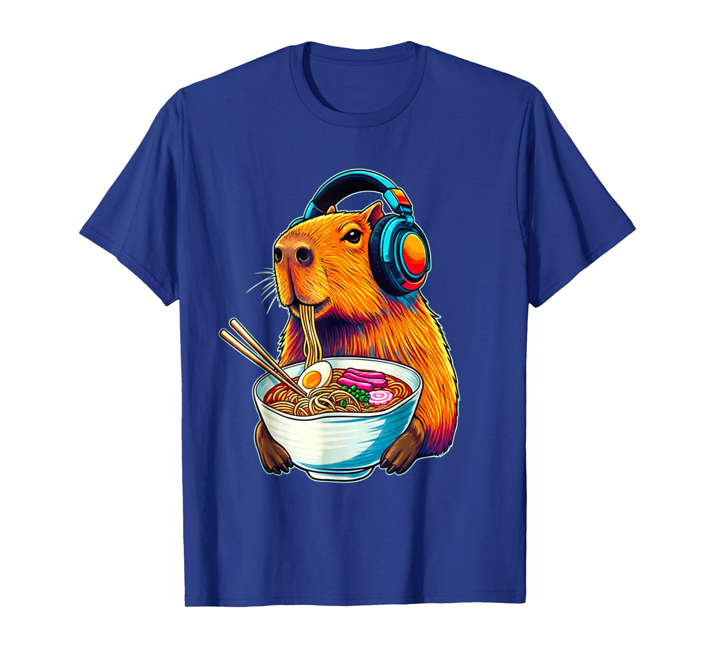 Capybara Ramen Japanese Funny Graphic Tee Kawaii Anime Gifts T-Shirt
