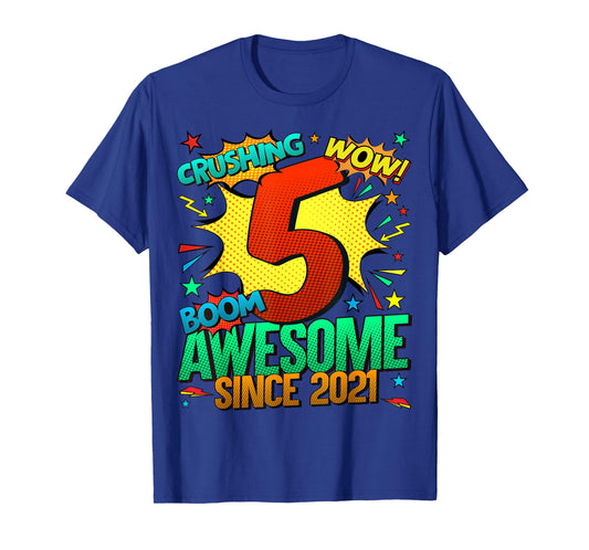 5 Year Old Gifts for Boys 5th Birthday Boy 5 Year Old Boy T-Shirt
