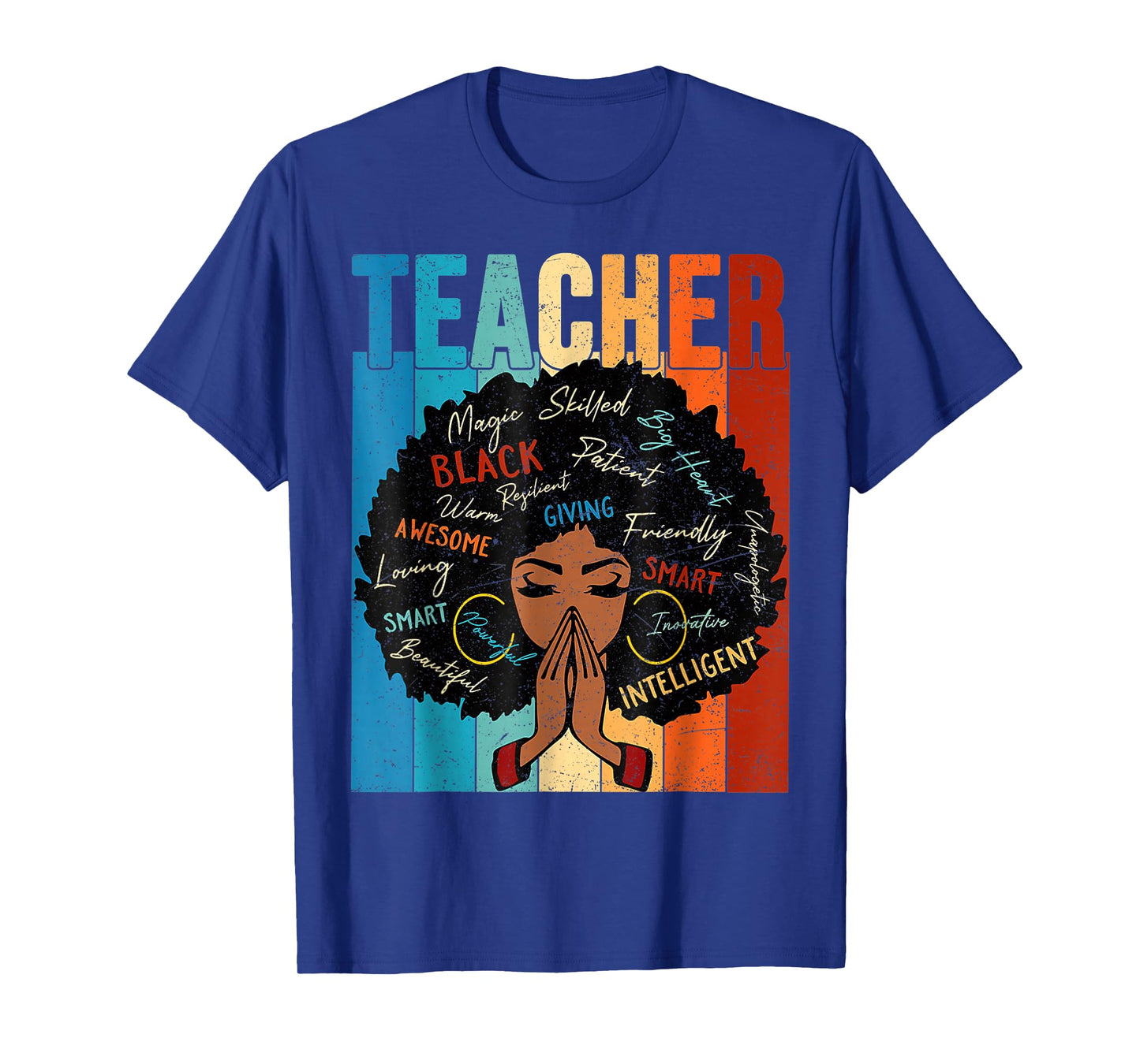 Vintage Afro Black History Month African American Teacher T-Shirt