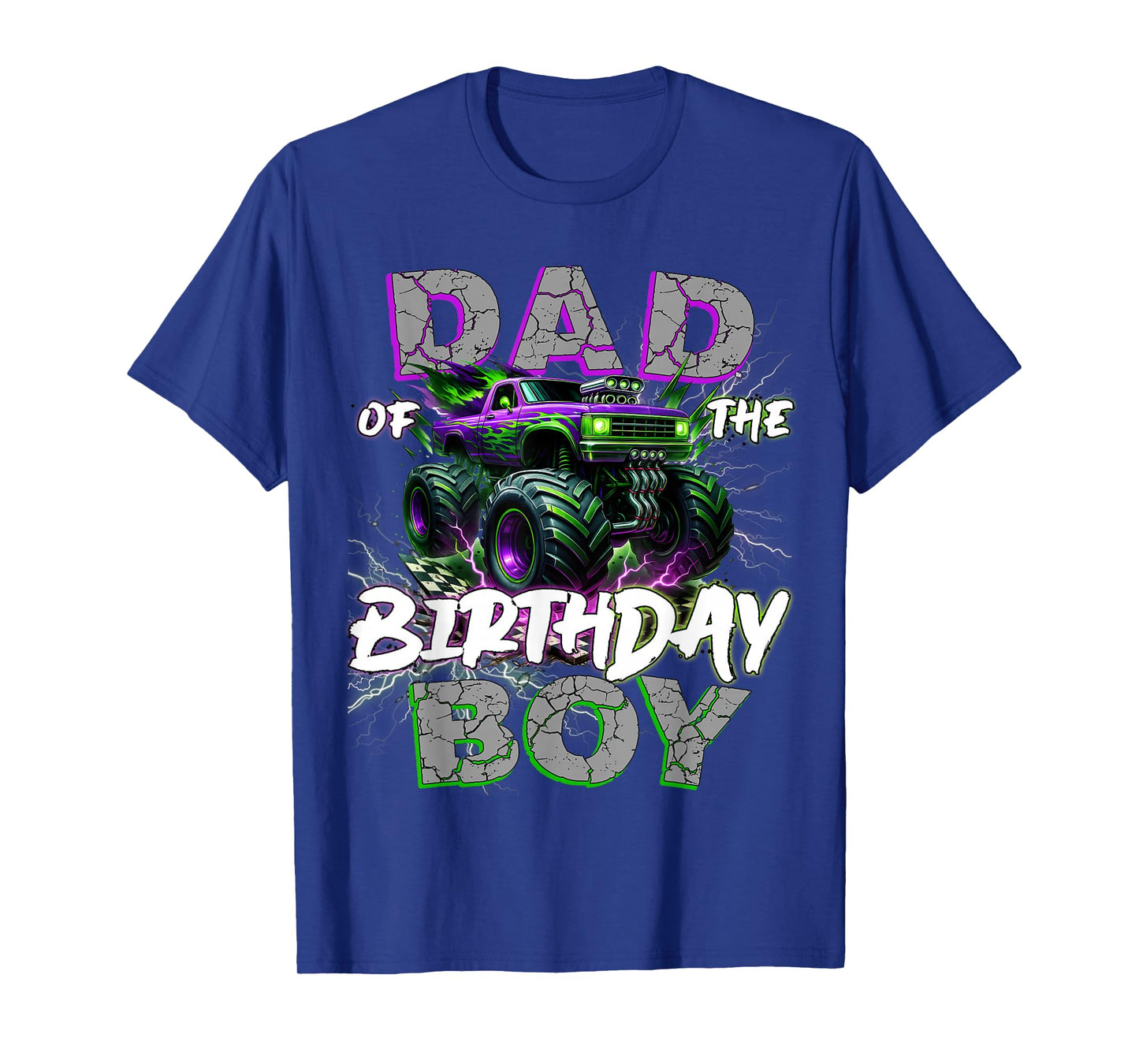 Dad Of The Birthday Monster Truck Family Matching Party T-Shirt