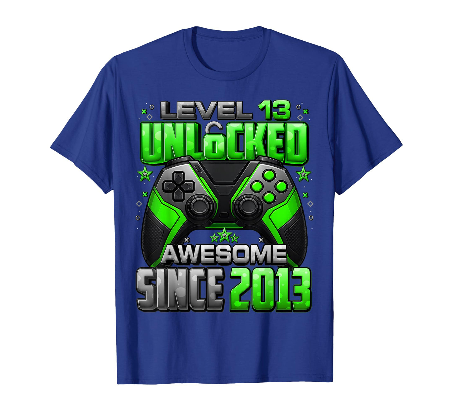 Level 13 Unlocked Awesome Since 2013 13th Birthday Gaming T-Shirt