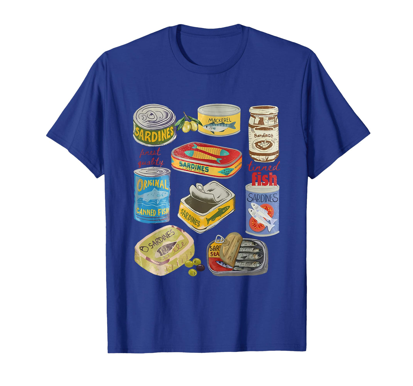 Sardine Tins Canned Fish Tins Funny Trendy Canned Fish T-Shirt