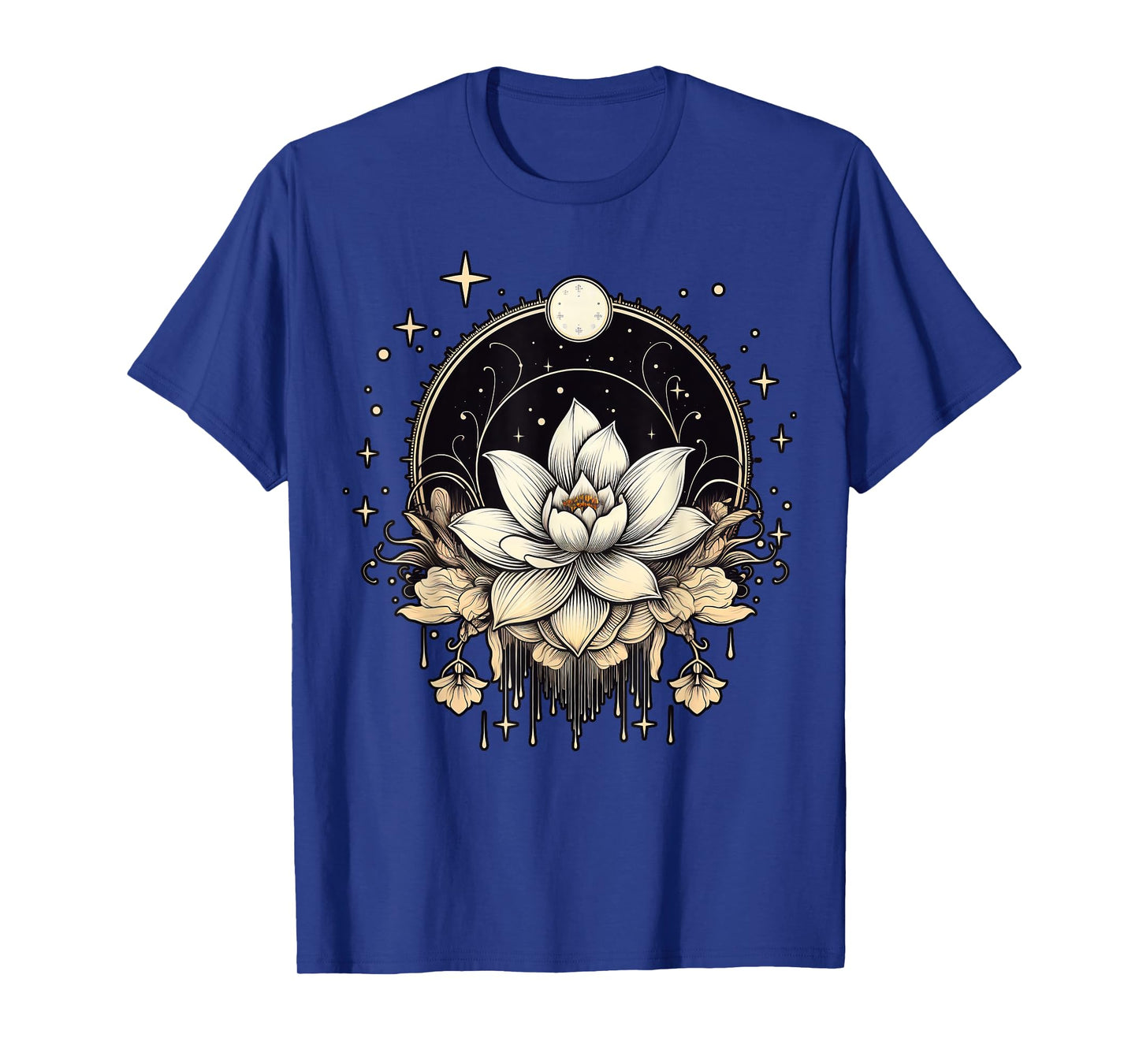 Vintage Lotus Flower on Lotus Flower T-Shirt