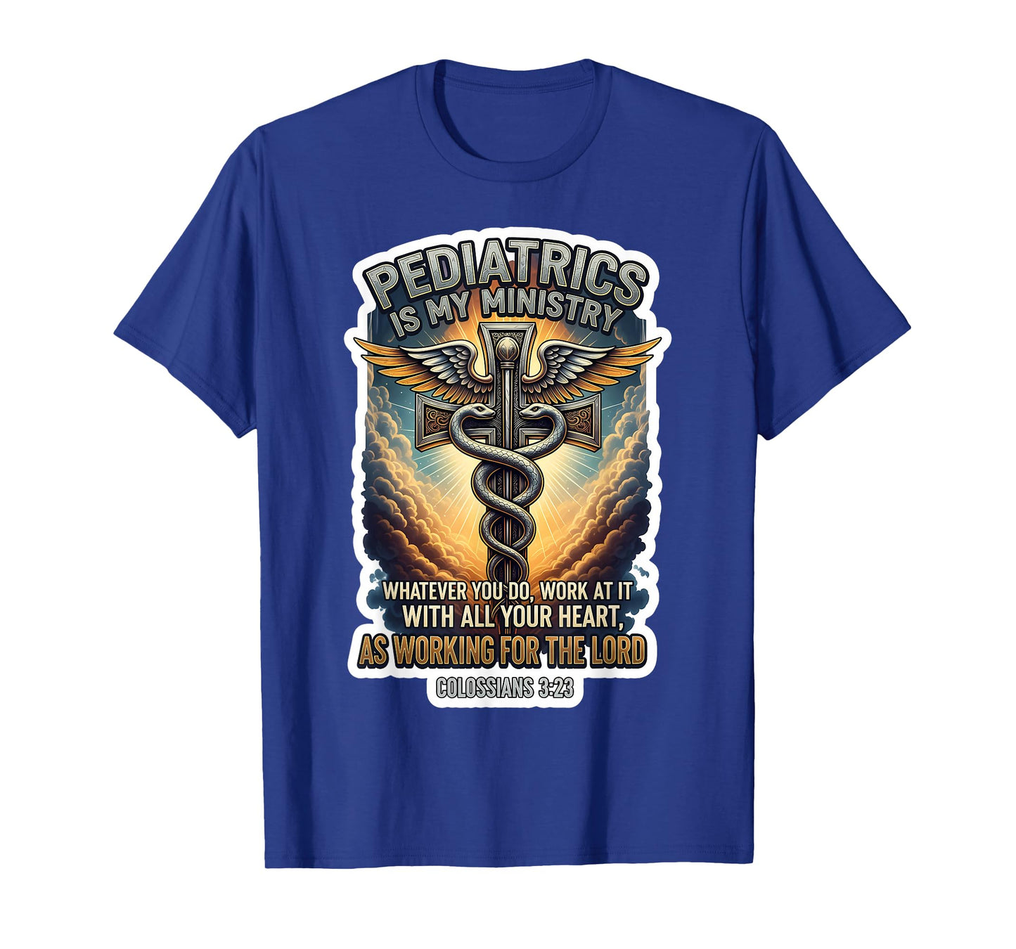 Christian Pediatrician Doctor Pediatrics is My Ministry MD T-Shirt