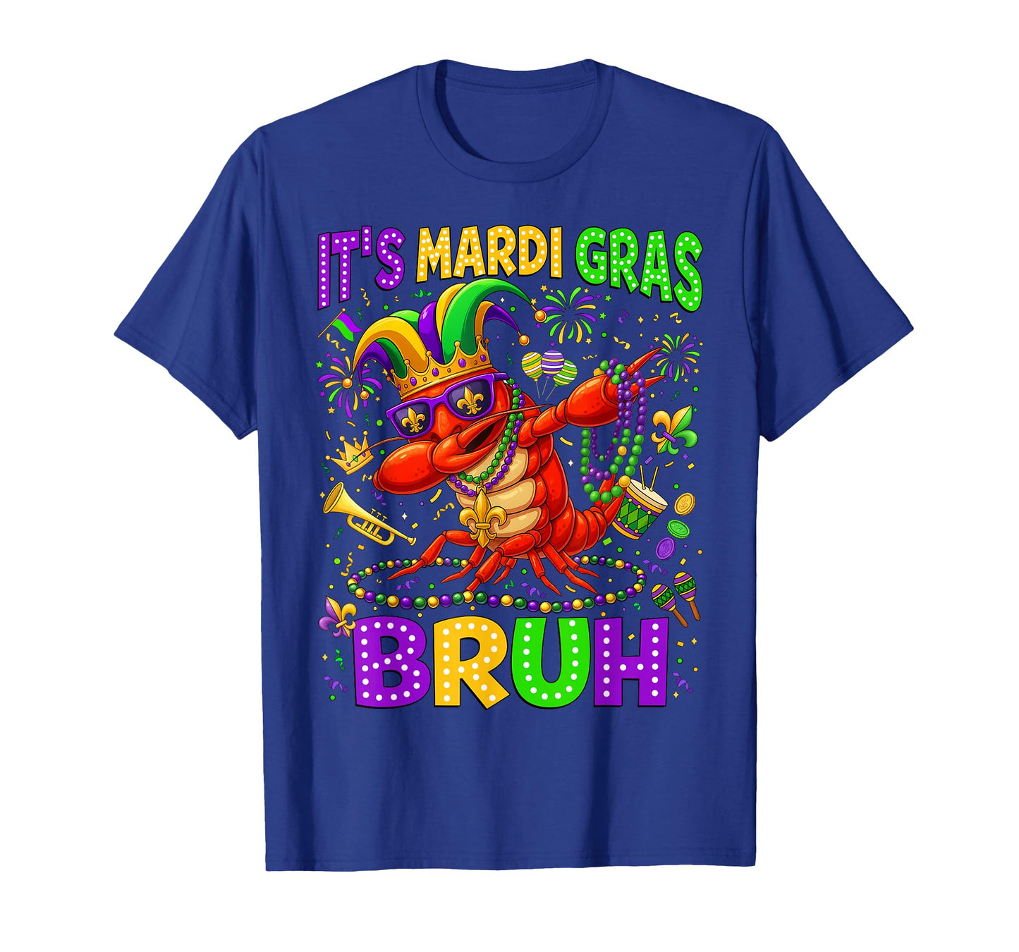 It's Mardi Gras Bruh Dabbing Crawfish Carnival Boy Girl Kid T-Shirt