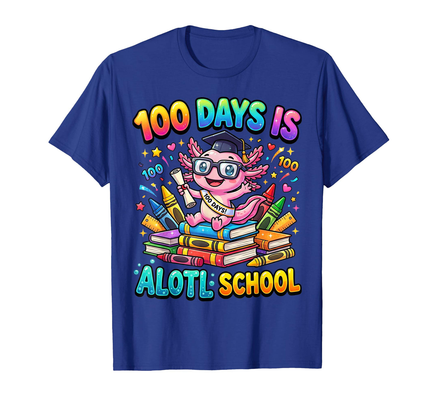 100 Days is Alotl School Shirt Funny Kids 100th Day Meme Tee T-Shirt