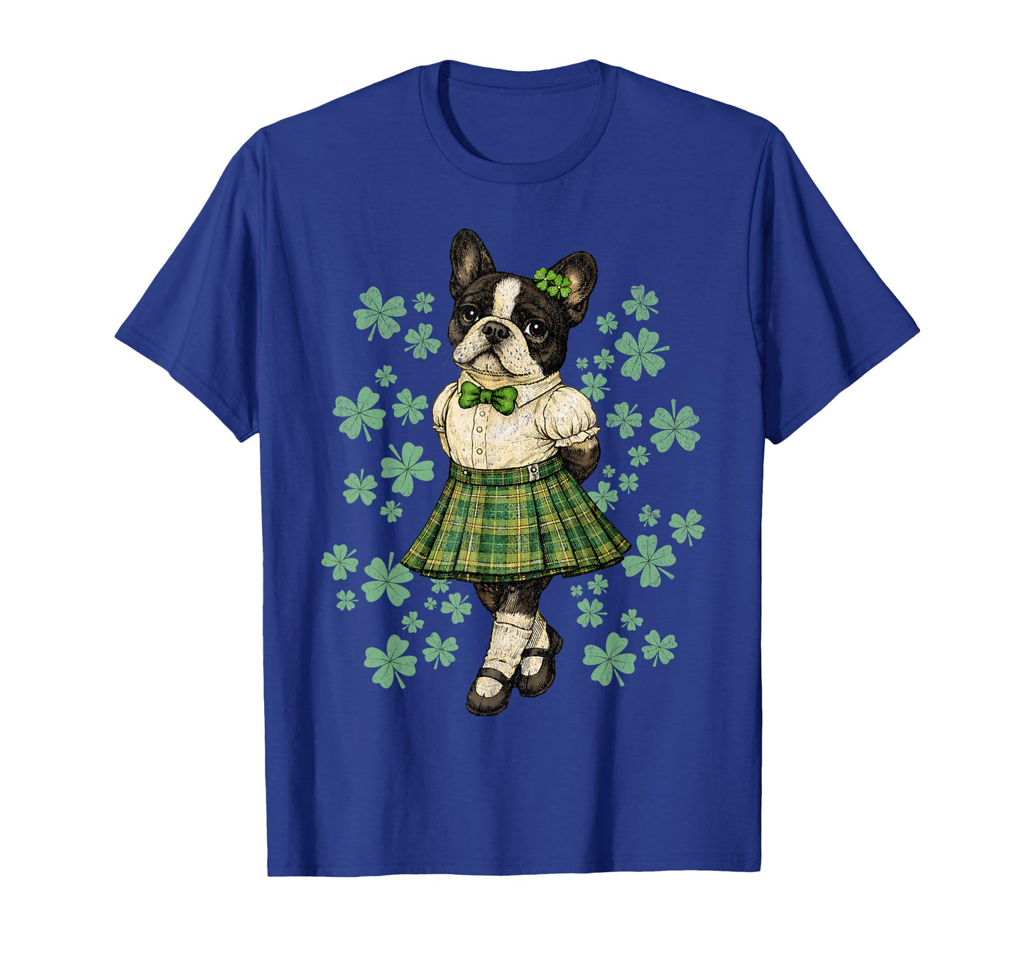 Boston Terrier St Patricks Day Irish Clover T-Shirt