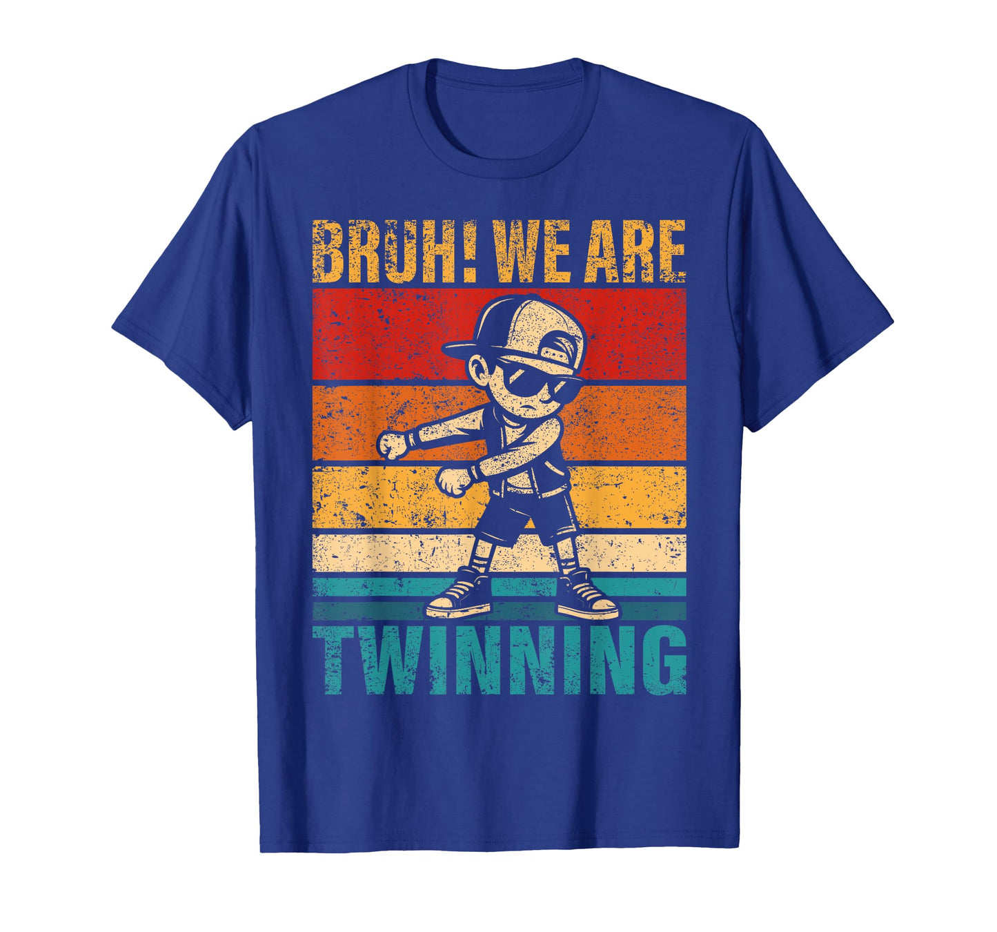 Retro Bruh We are Twinning Flossing Boy for Boys Kids Men T-Shirt