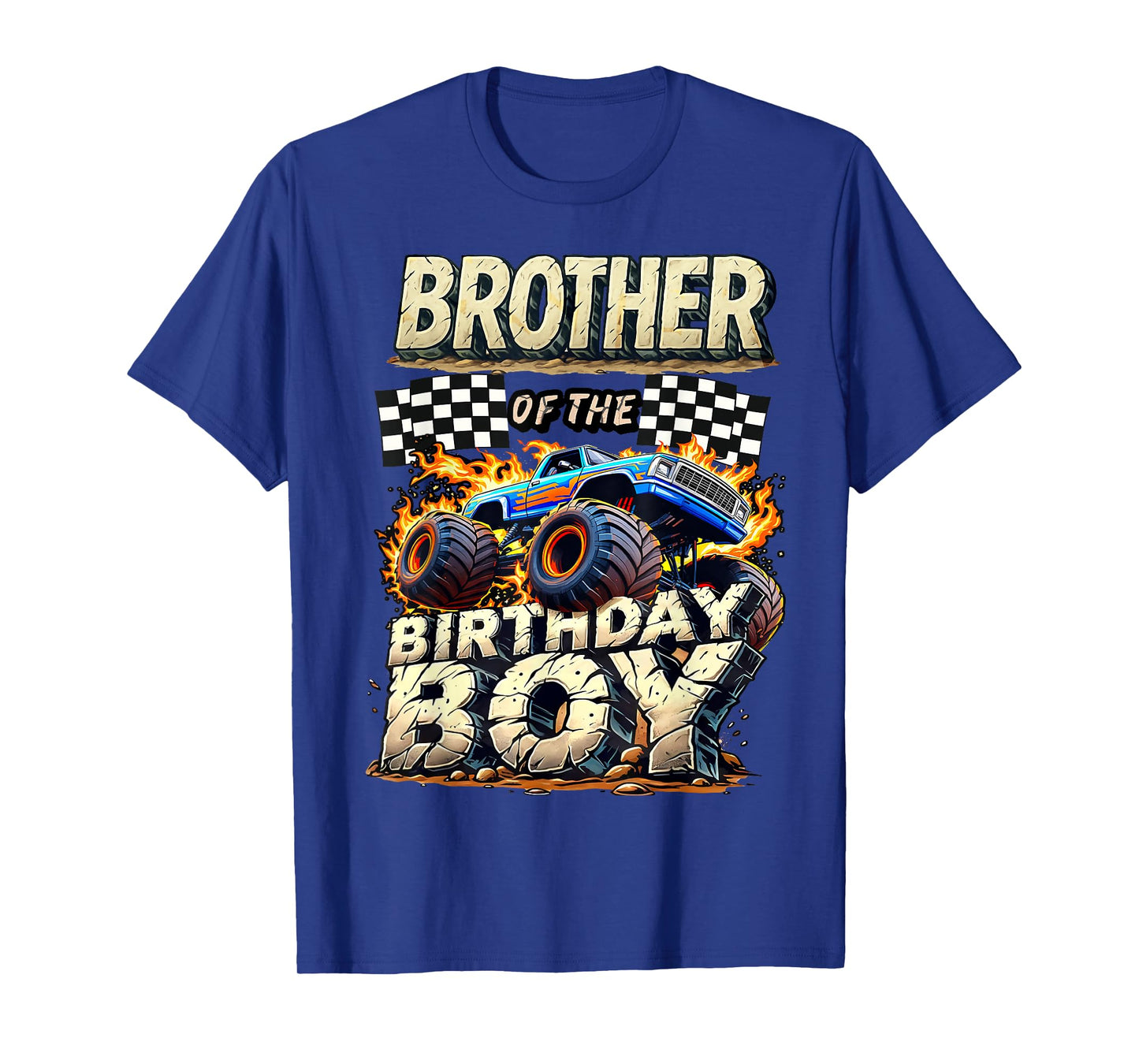 Brother Of The Birthday Boy Monster Truck Family Matching T-Shirt